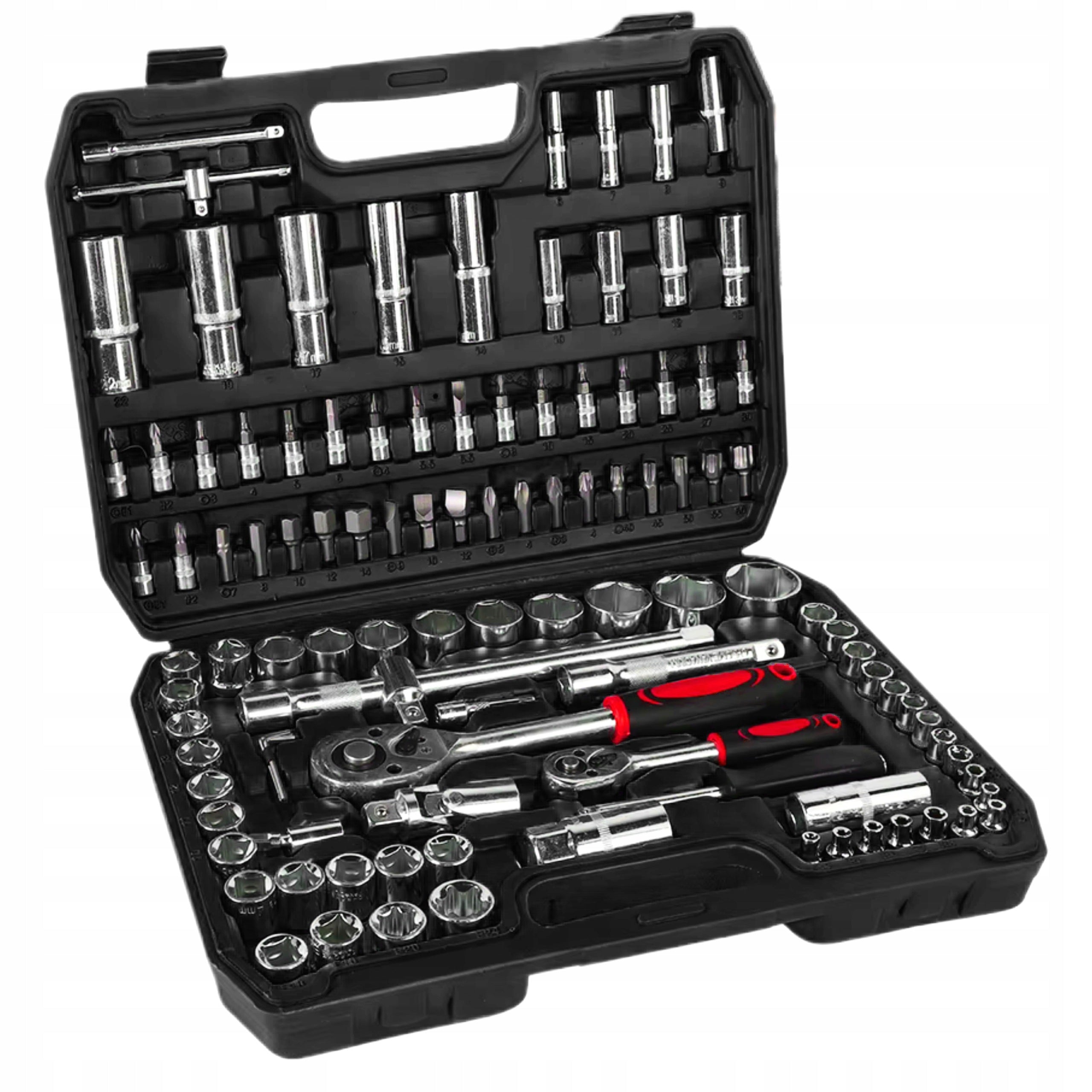 TOOL KIT 108el WRENCHES SOCKET WRENCHES 2 RATTLES SUITCASE TORX Packaging status original