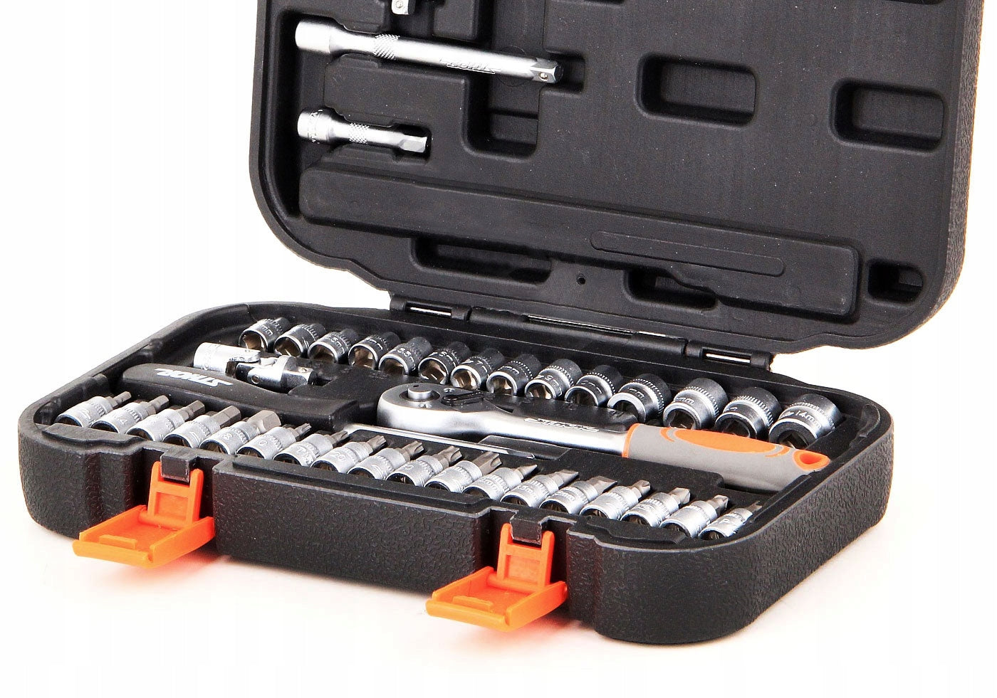 TOOL KIT SOCKET WRENCH BITS RATCHET 1/4'' 38el. STHOR Number of items in the set 38