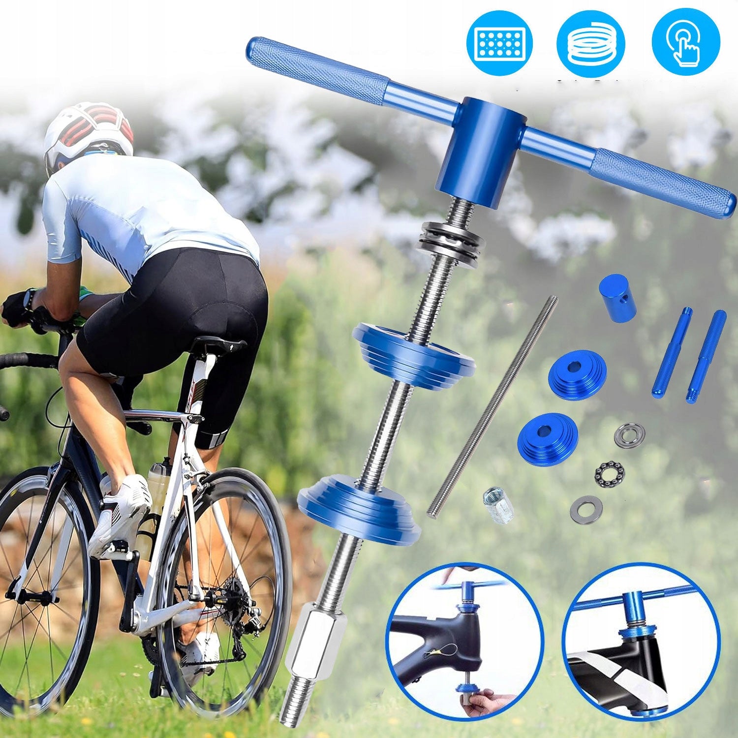 TOOL PRESS TOOL FOR MOUNTING PRESSING SUPPORTS AND RUDDERS TO THE BIKE Brand no brand