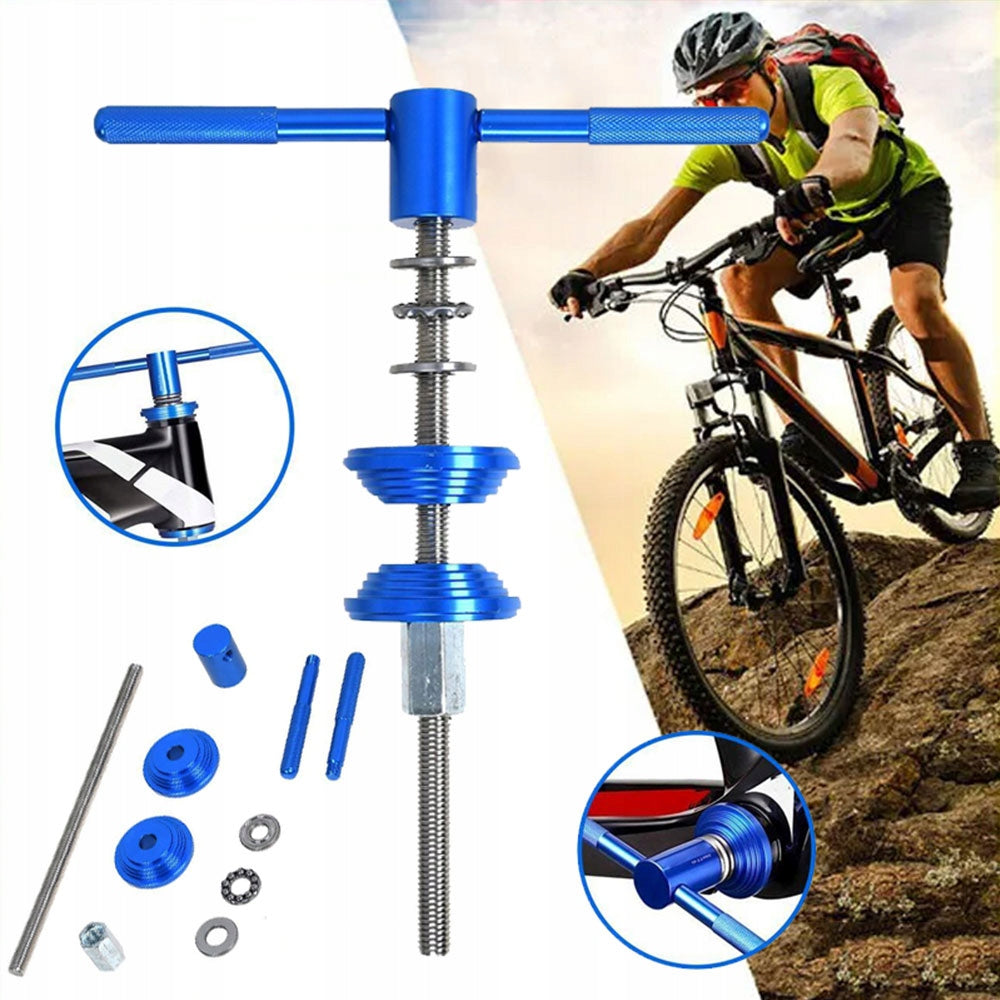 TOOL PRESS TOOL FOR MOUNTING PRESSING SUPPORTS AND RUDDERS TO THE BIKE