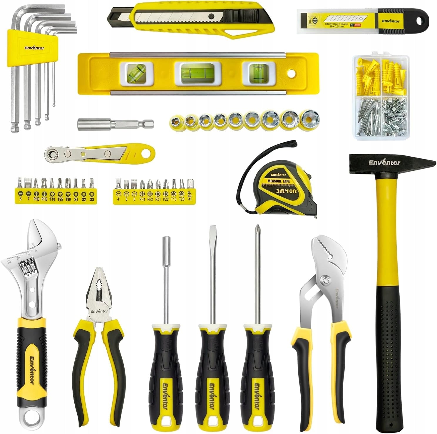 TOOL SET 108 elements tool box keys bits Enventor Brand no brand
