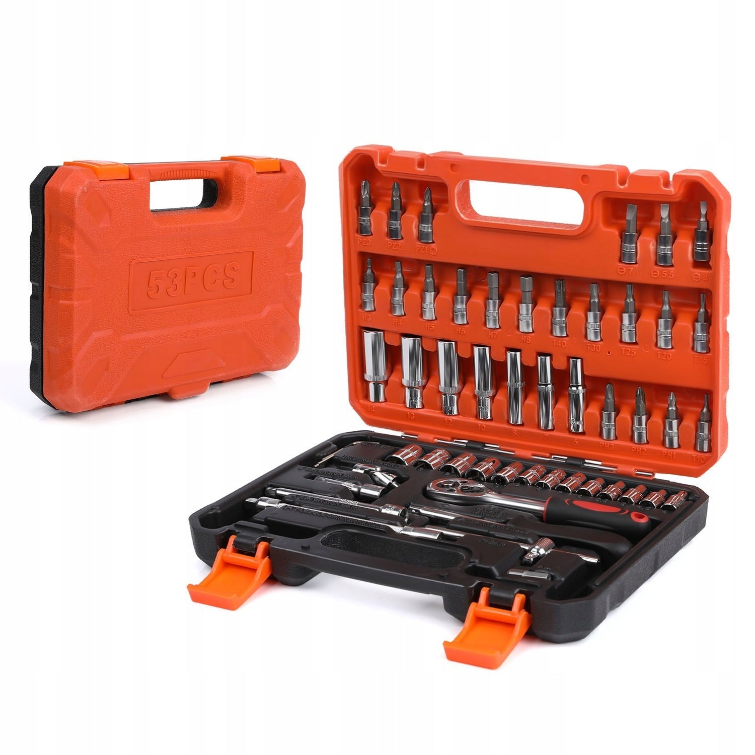 TOOL SET 53 EL. RATCHET CAP WRENCHES FOR HOME AND BIKE Number of items in the set 53