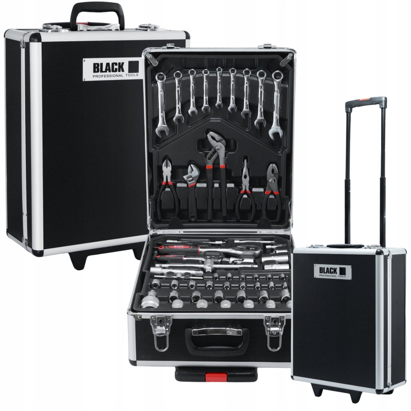 TOOL SET IN SUITCASE 187 ELE. KEYS BLACK CRV IN ELEGANT BOX Brand Black
