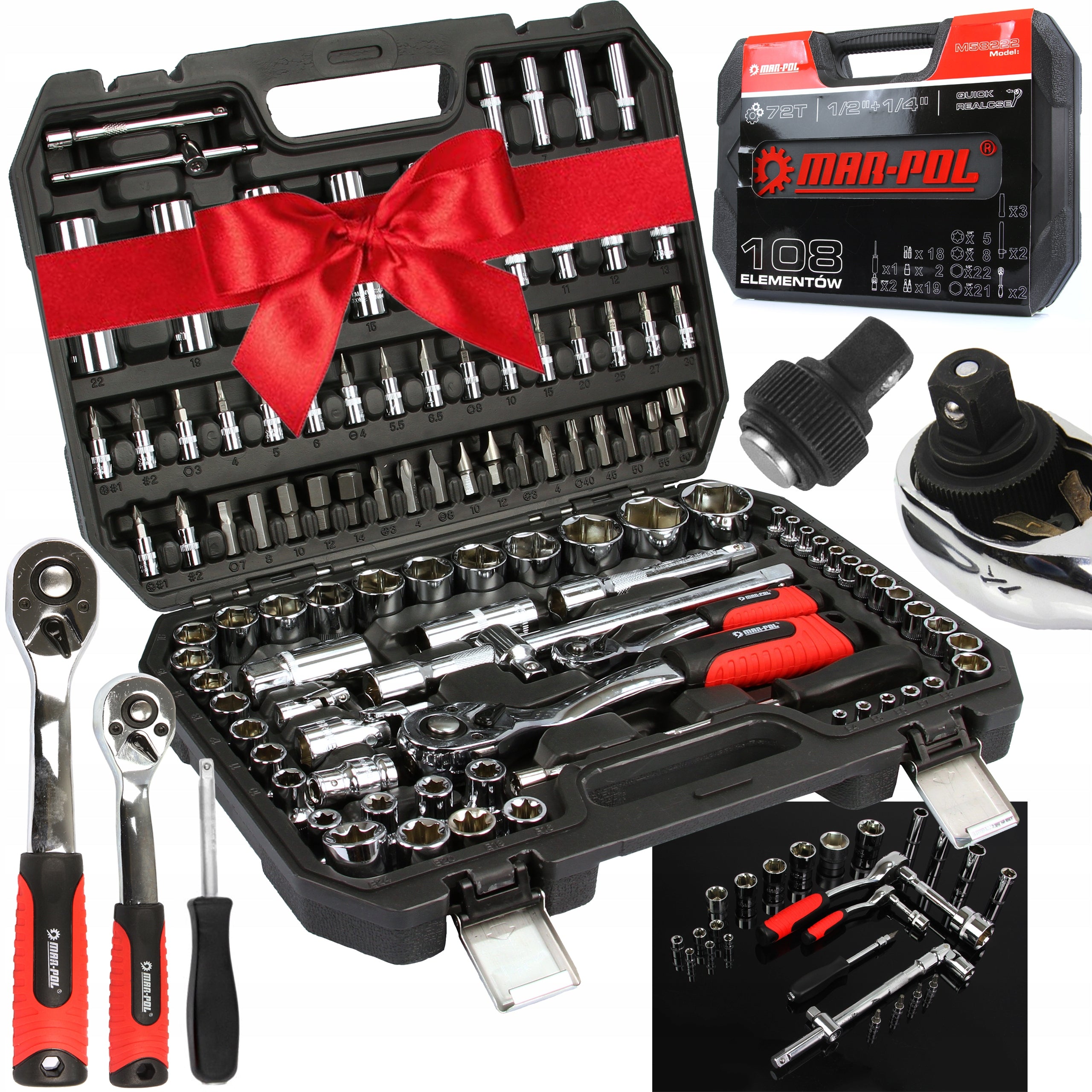 TOOL SET OF SOCKET WRENCHES TORX CAPS 108EL