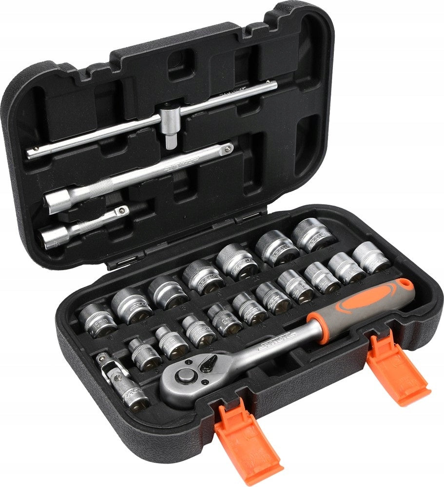 TOOL SET SOCKET WRENCH SET 22 ELEMENTS IN CASE 58661 Manufacturer code 58661
