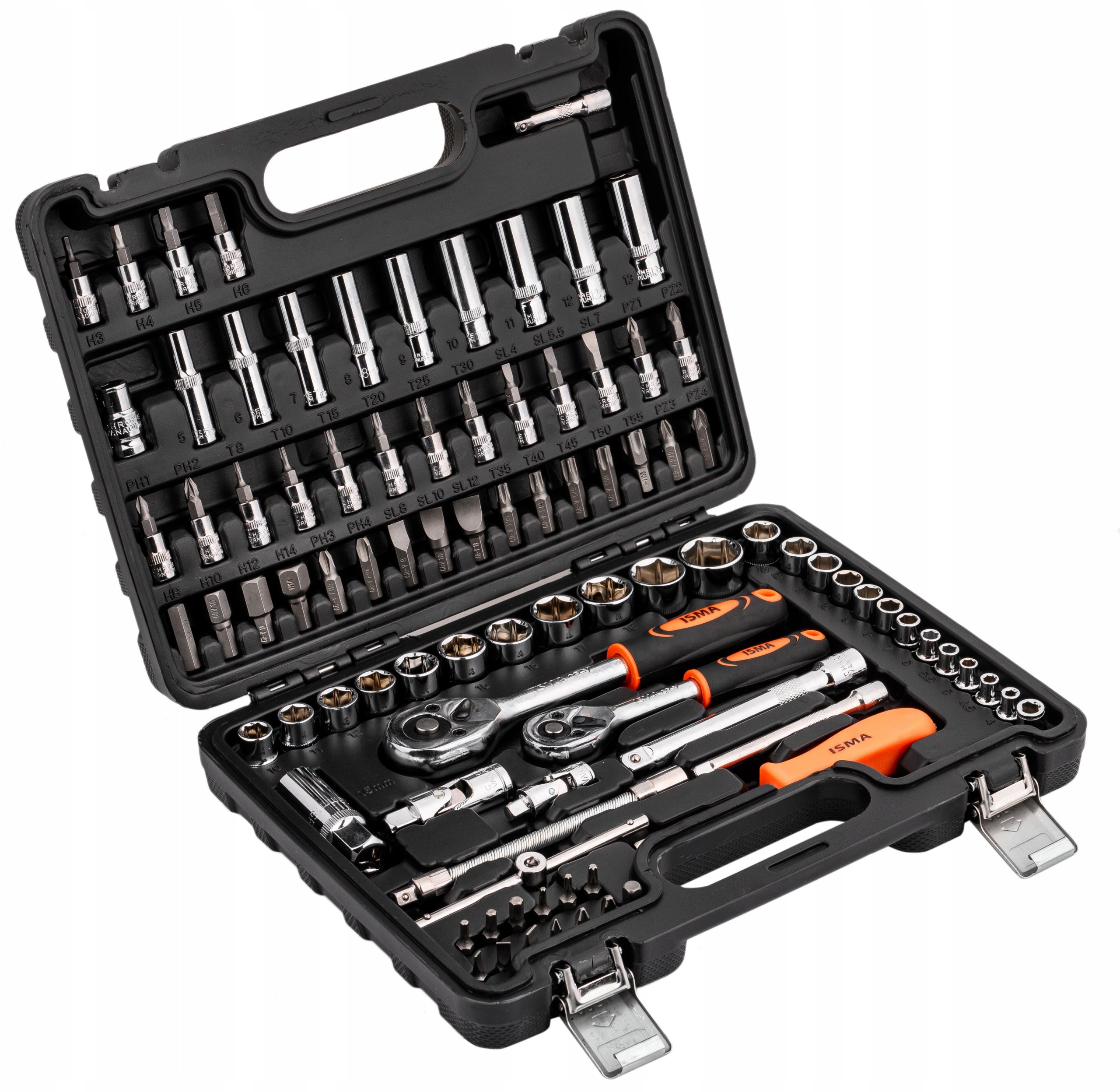 TOOL SET SOCKET WRENCHES RATCHET SCREWDRIVER BITS 1/4" 3/8" 94 Brand Forstime