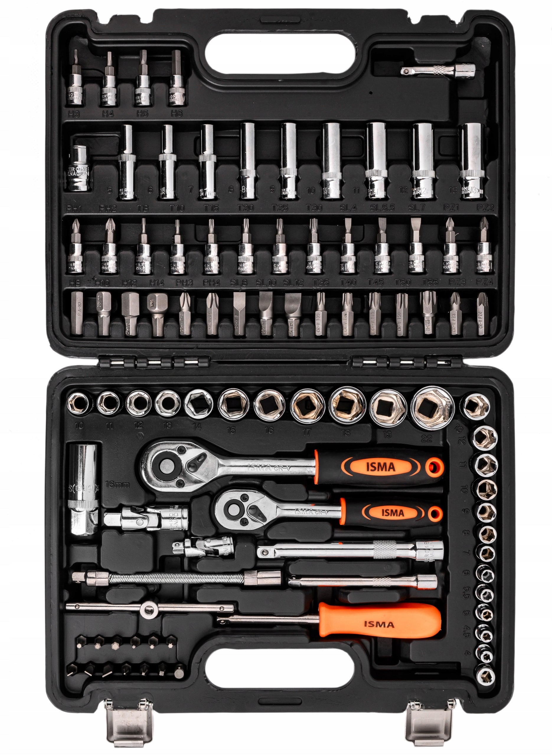 TOOL SET SOCKET WRENCHES RATCHET SCREWDRIVER BITS 1/4" 3/8" 94 EAN (GTIN) 5905101390461