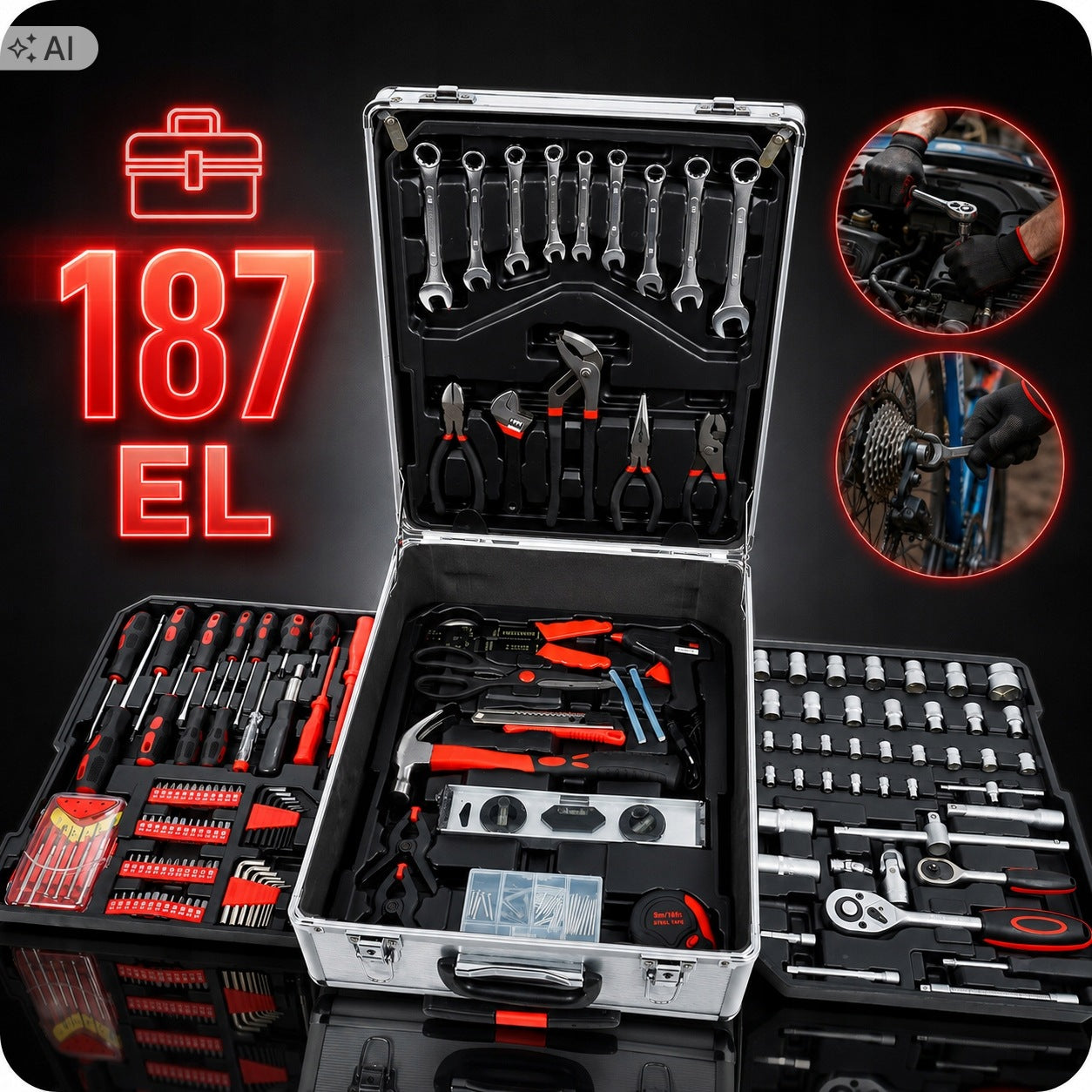 TOOL SOCKET WRENCH SET TOOL CASE SOCKET WRENCHES Packaging status original