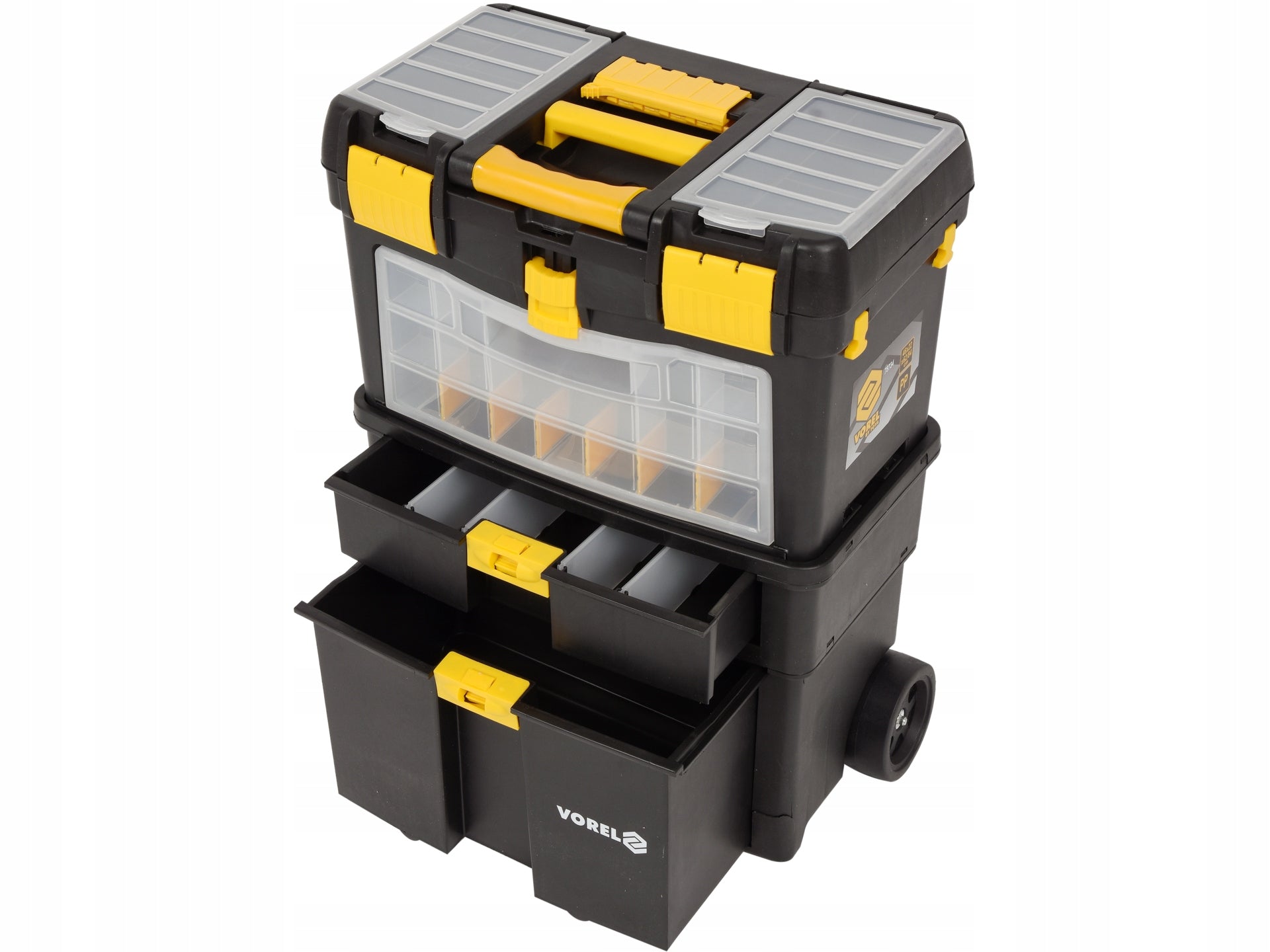 TOOL TROLLEY CABINET BOX ON WHEELS HOLDER 3MODULES ORGANIZER VOREL Kind wheelie box