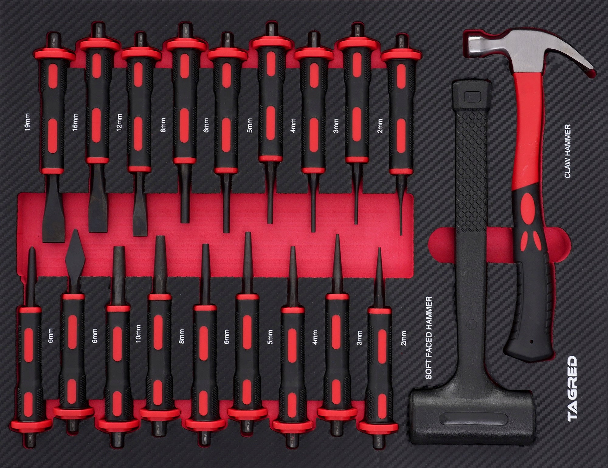 TOOL TROLLEY INSERT PROFESSIONAL HAMMER CUTTER SET 20-EL