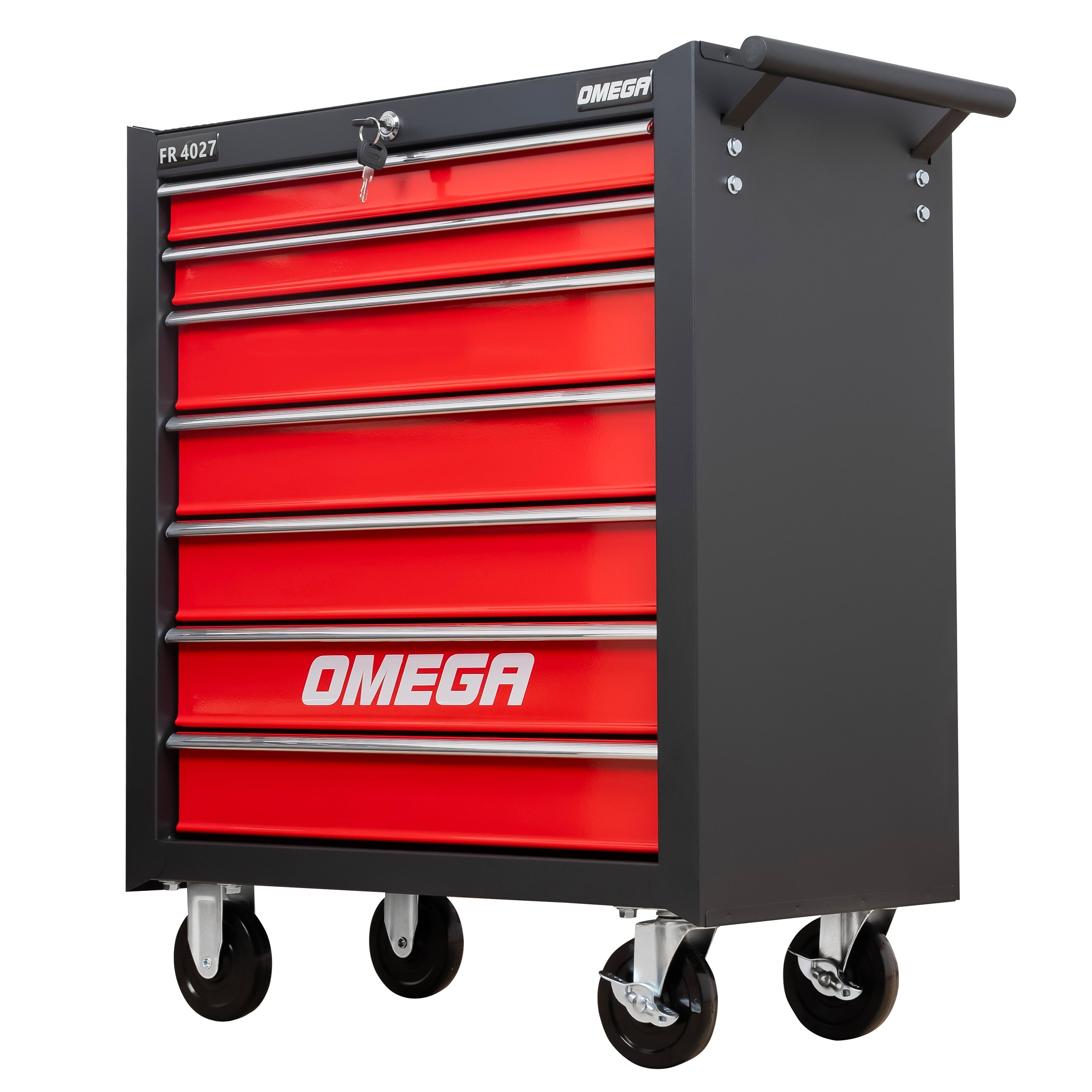 TOOL TROLLEY WORKSHOP CABINET ON WHEELS MOBILE 7 DRAWERS BRAKE Accessories included no