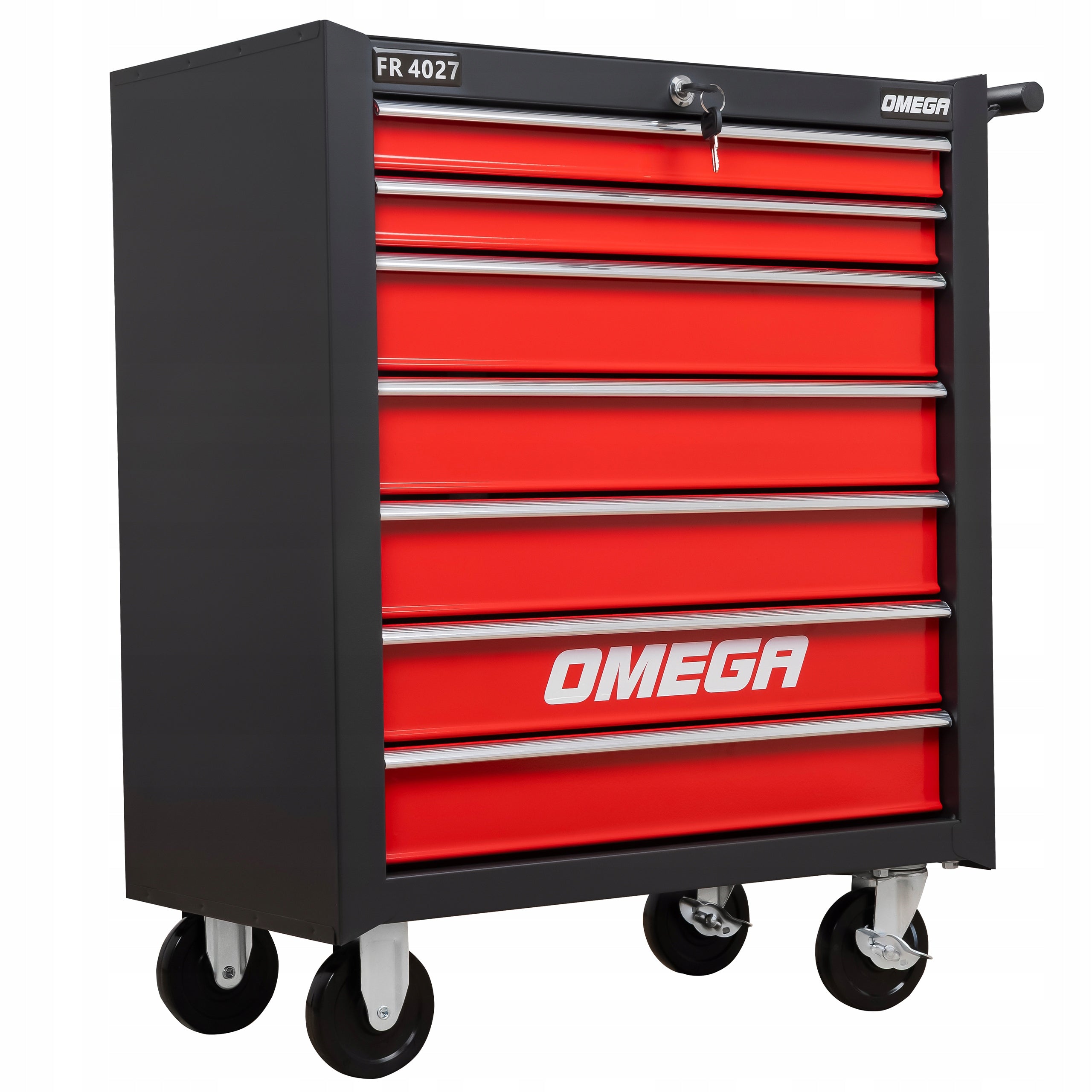 TOOL TROLLEY WORKSHOP CABINET ON WHEELS MOBILE 7 DRAWERS BRAKE Brand Farys
