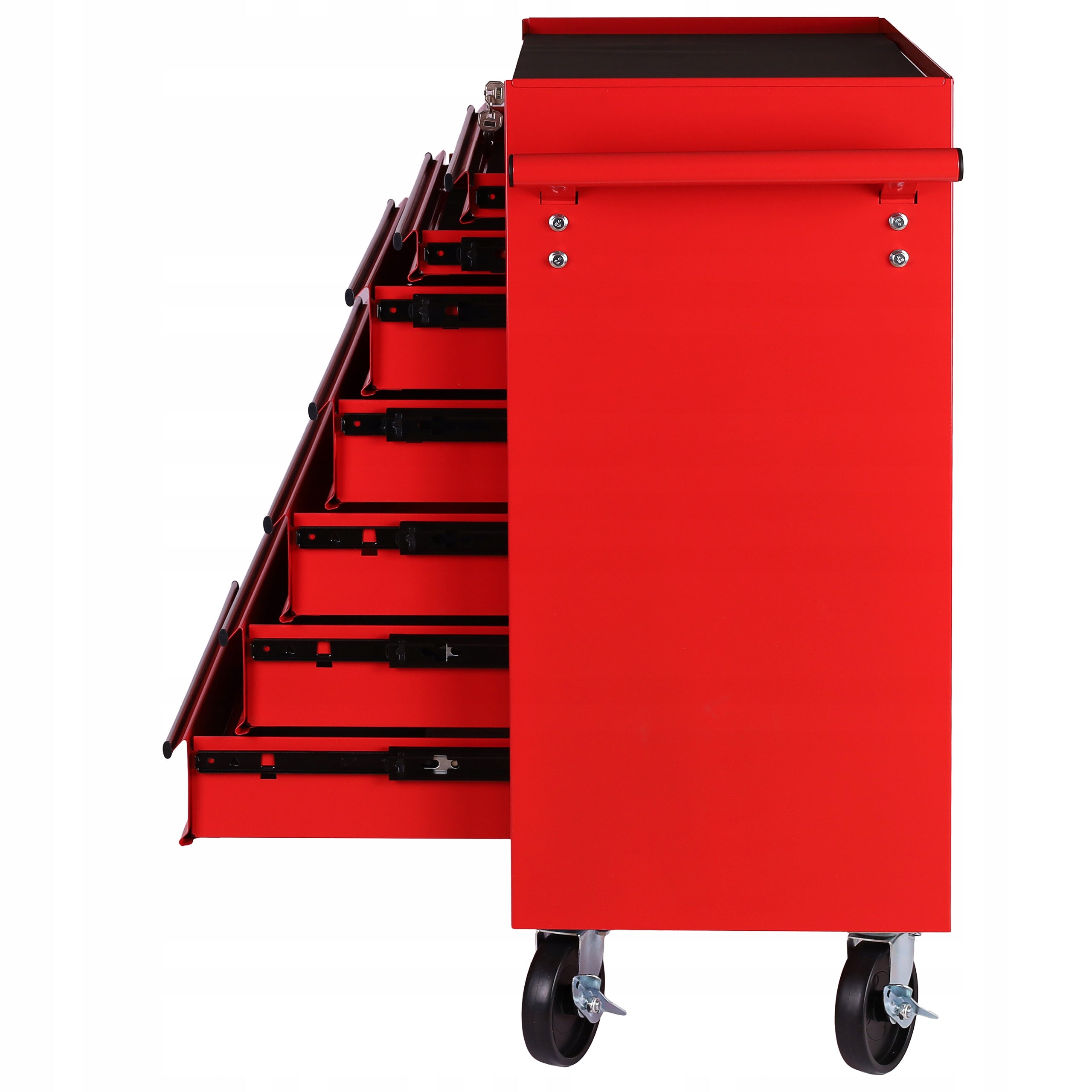 TOOL TROLLEY WORKSHOP CABINET on wheels Sherman|7 DRAWERS red Accessories included no