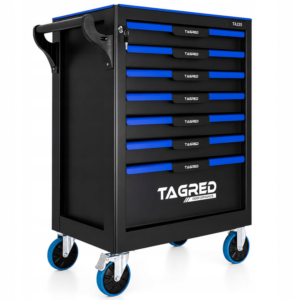 TOOL WORKSHOP CABINET 7 DRAWERS SERVICE TROLLEY FOR WORKSHOP Product weight with unit packaging 48 kg
