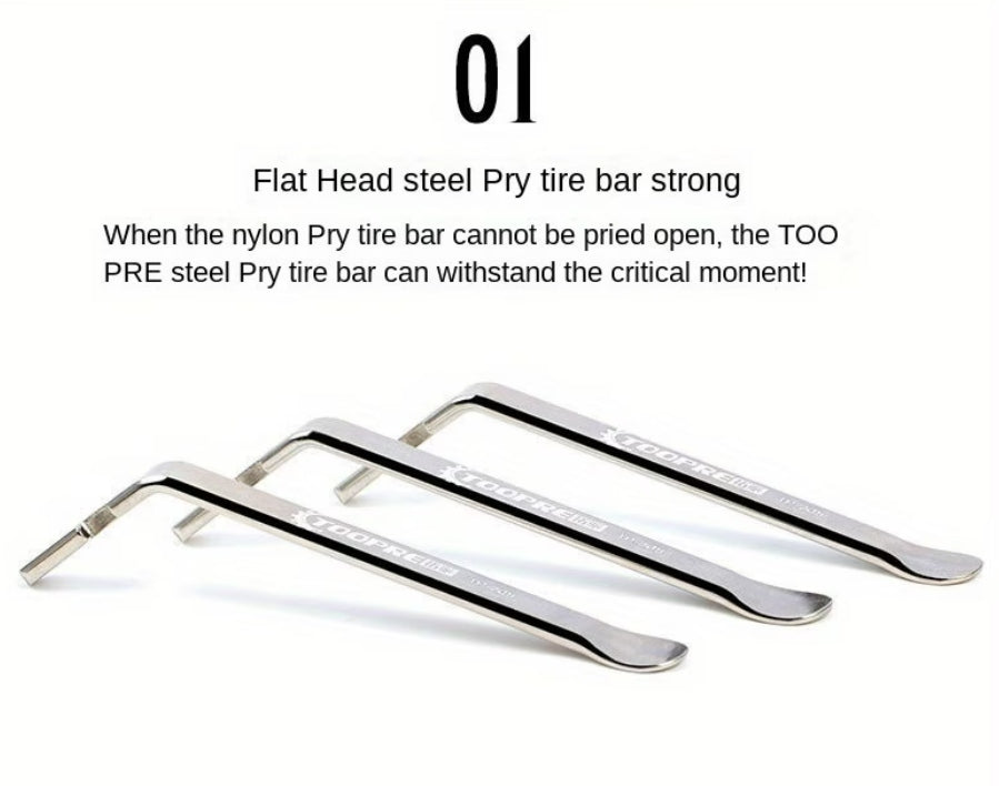 TOOPRE BICYCLE TIRE SPOONS METAL SILVER Tool Service 3 Pcs Model AWR9180