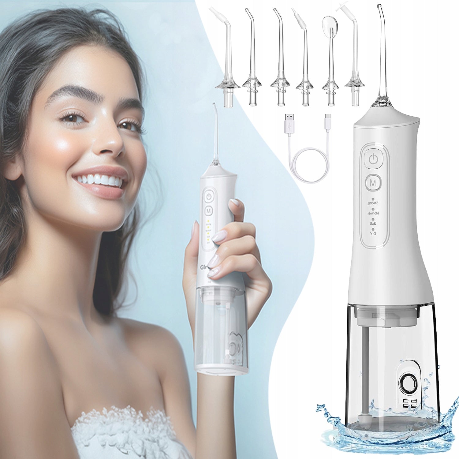 TOOTH IRRIGATOR 4 MODES +6 NOZZLES PROFESSIONAL, WIRELESS AND STYLISH