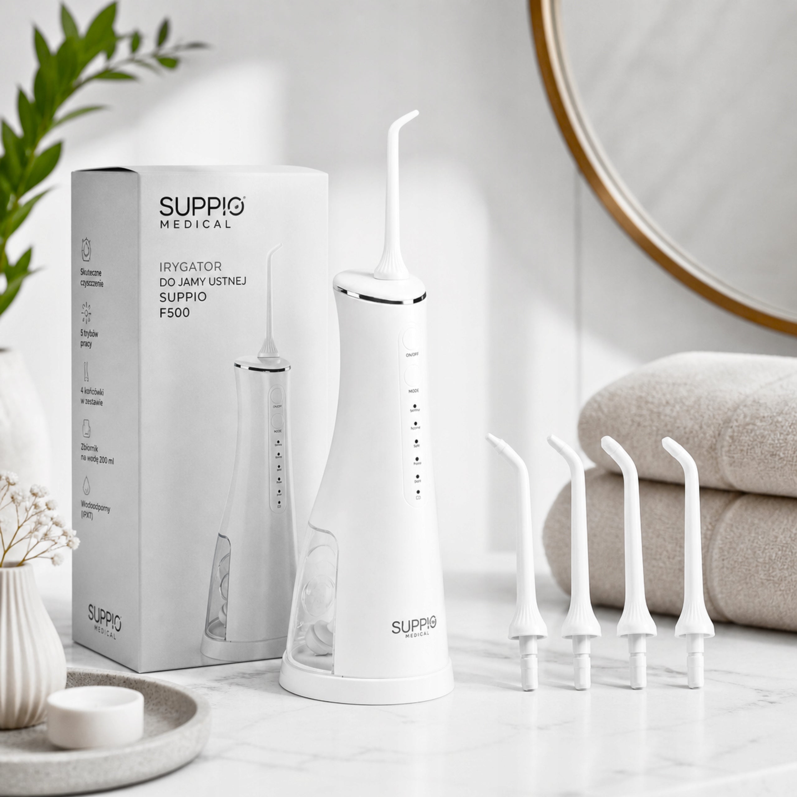 TOOTH IRRIGATOR 5 MODES 4 NOZZLES WIRELESS STRONG ELEGANT IRRIGATOR Packaging status original