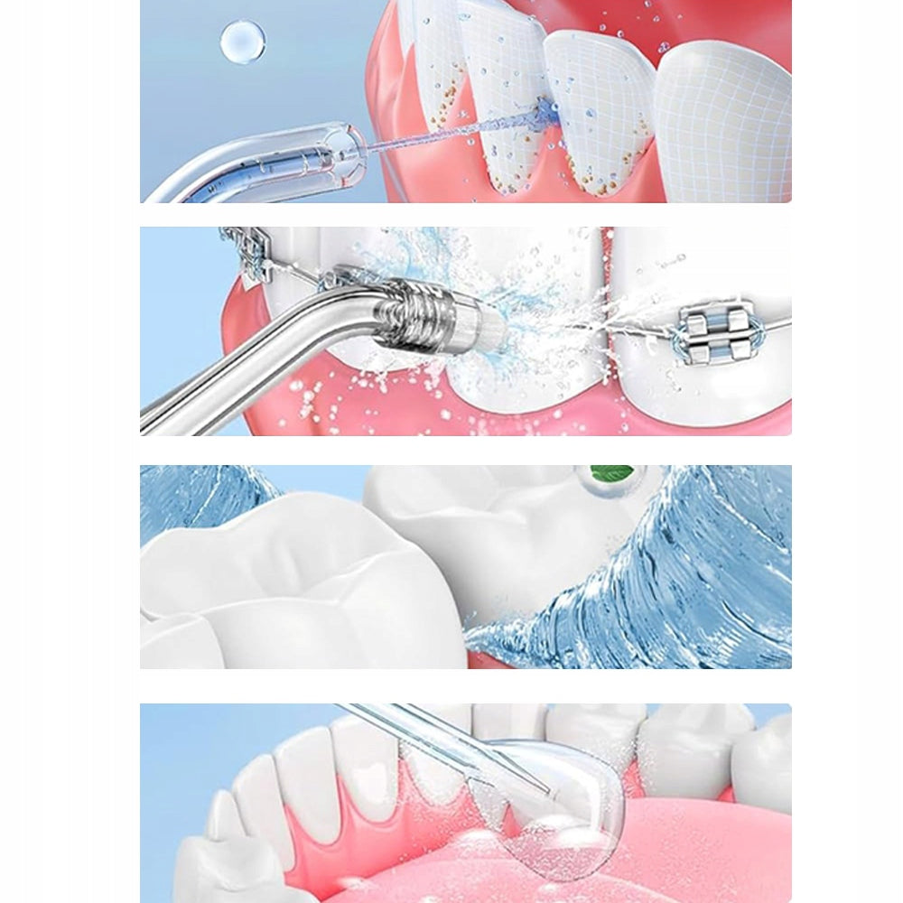 TOOTH IRRIGATOR ELECTRIC TRAVEL IPX7 ROTATING NOZZLE 360° GIFT Medical device no