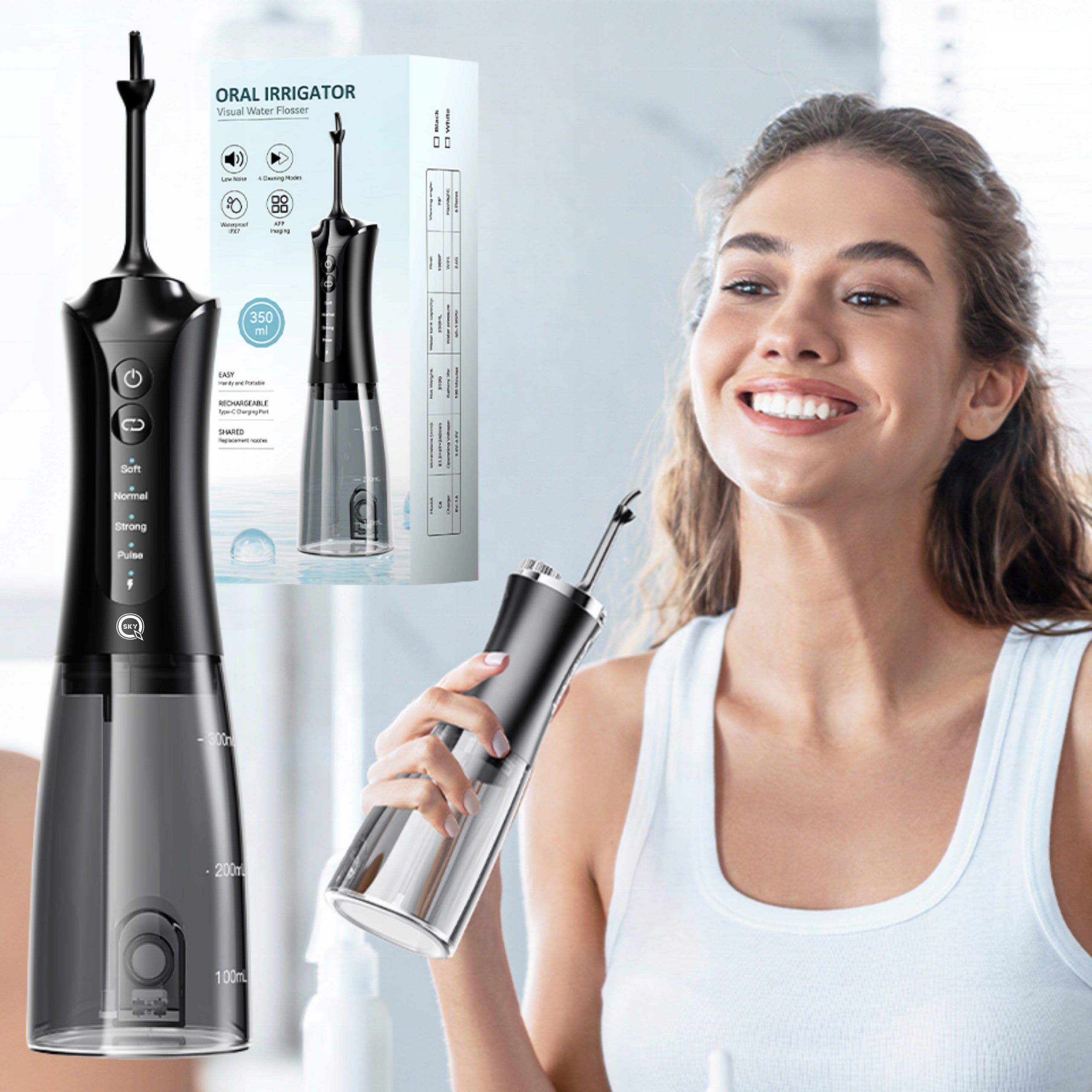 TOOTH IRRIGATOR PORTABLE WIRELESS 5 TIPS WITH PHONE APP Manufacturer code FP.WF.010.WHT.1