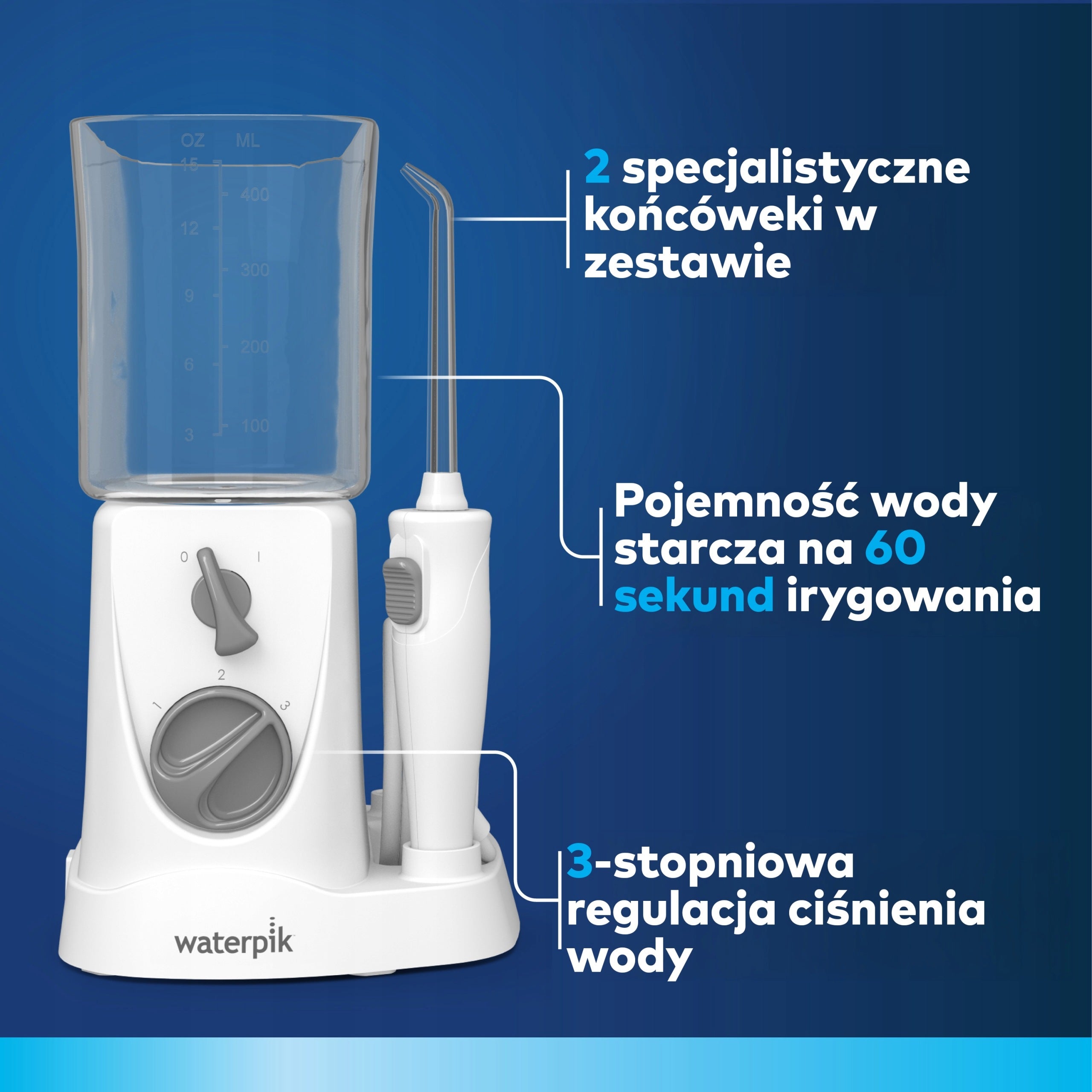 TOOTH IRRIGATOR WATERPIK WF-310 NANO STATIONARY TRAVEL Model WF-310EU