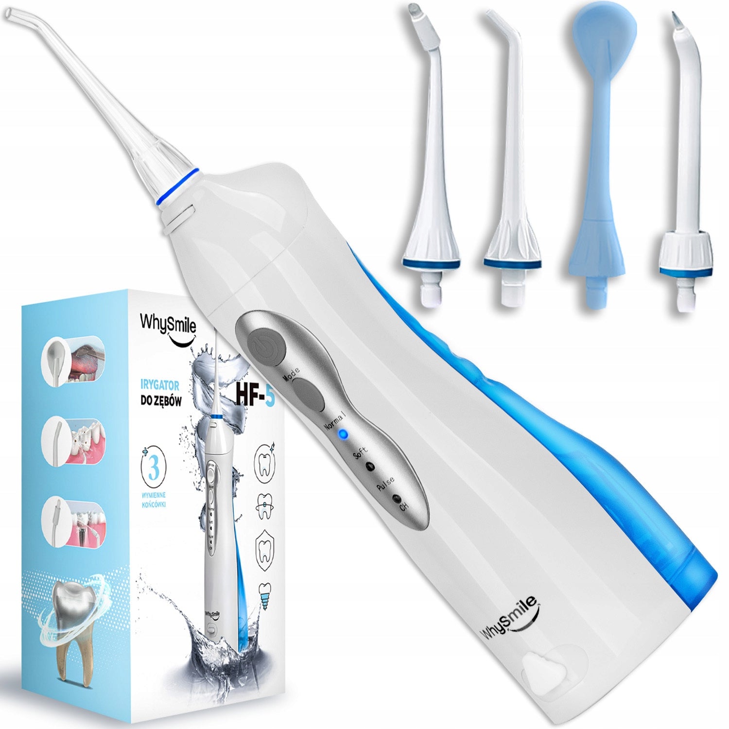 TOOTH IRRIGATOR WIRELESS Dental Oral cavity STRONG 4x TIPS Manufacturer code BEZPRZEWODOWY IRYGATOR DO JAMY USTNEJ 150ml