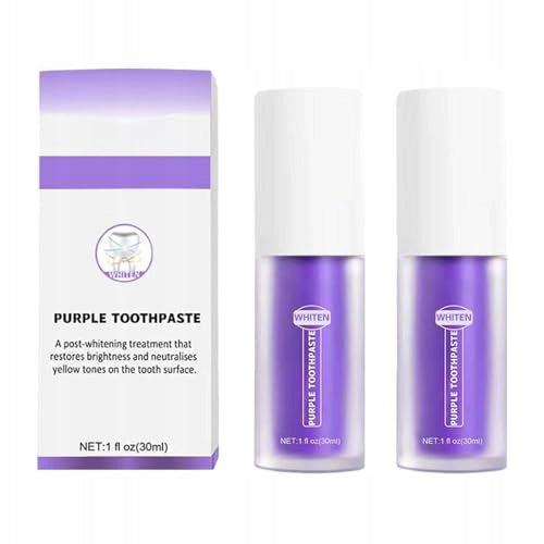 TOOTHPASTE WHITENING PURPLE NATURAL STAIN REMOVER GIFT Brand no brand