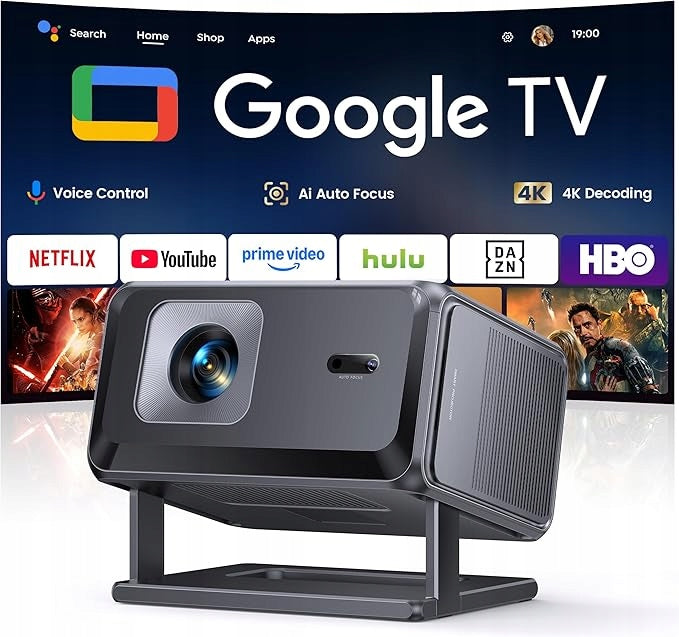 TOPTRO Projector 4K Smart Google TV 1080p FHD Autofocus WiFi Bluetooth