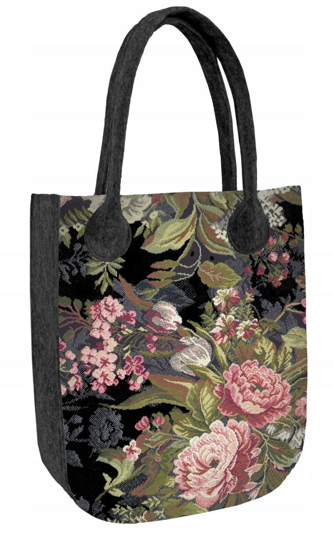 Öko-Filz-Handtasche City Aurelia Schwarz 