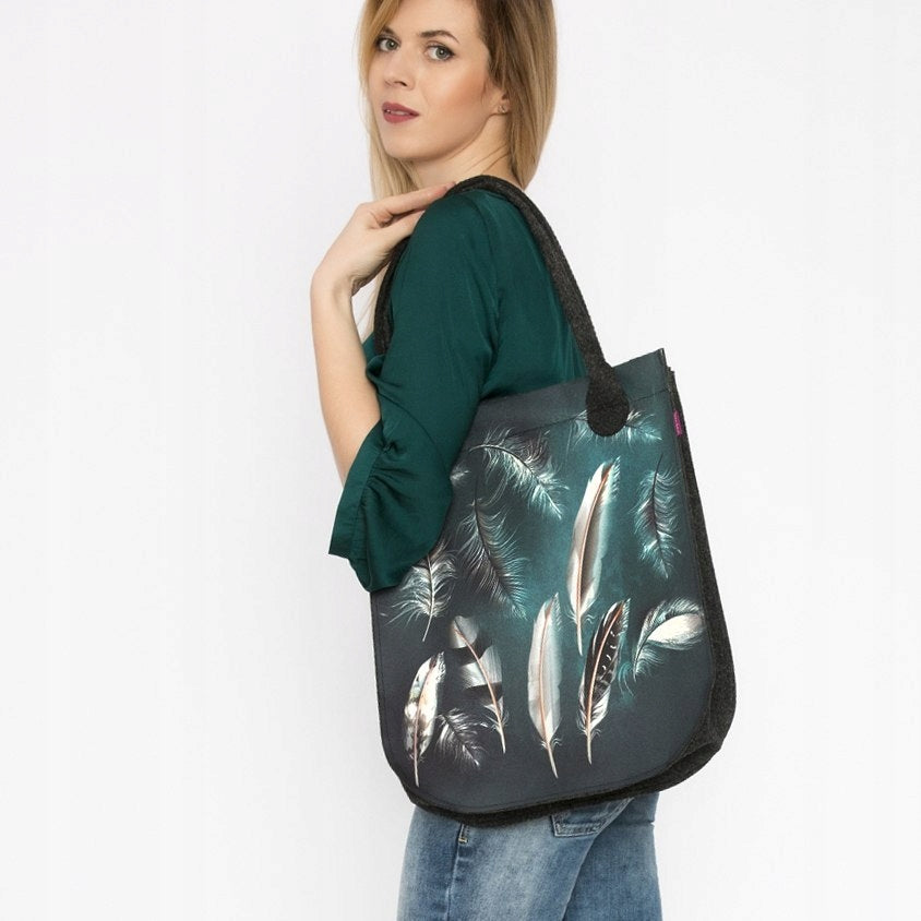 Öko-Filzhandtasche für Damen City Levitation Black 