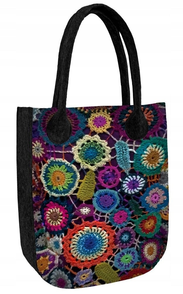 Öko-Filz-Handtasche City Mona Black 