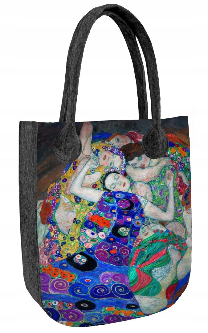 Öko-Filz-Handtasche City Klimt Damen Schwarz 