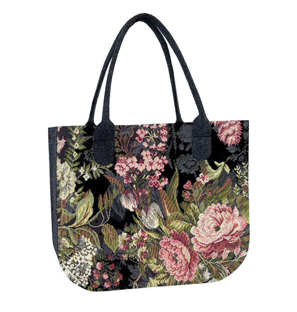 Öko-Filz-Handtasche Lady Aurelia Schwarz 