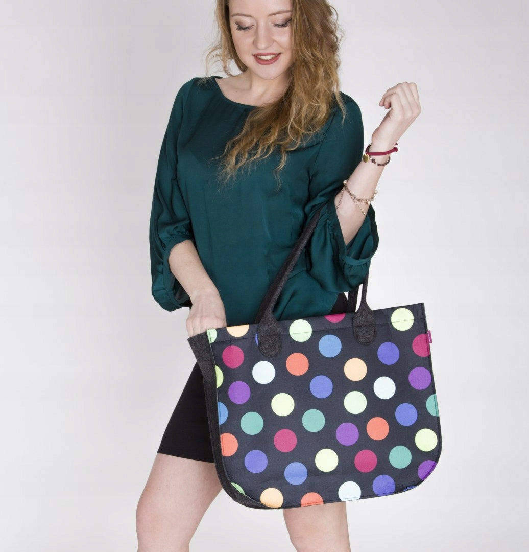 Öko-Filz-Handtasche Lady Peas Black 