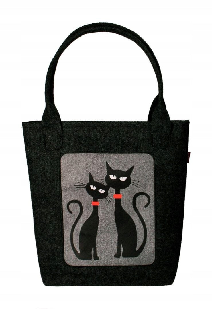 Öko-Filz-Handtasche Swing Black Cats 