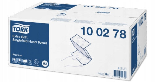 TORK 100278 Towels ZZ extra soft 3000 sheets, foldable, absorbent Manufacturer code 100278