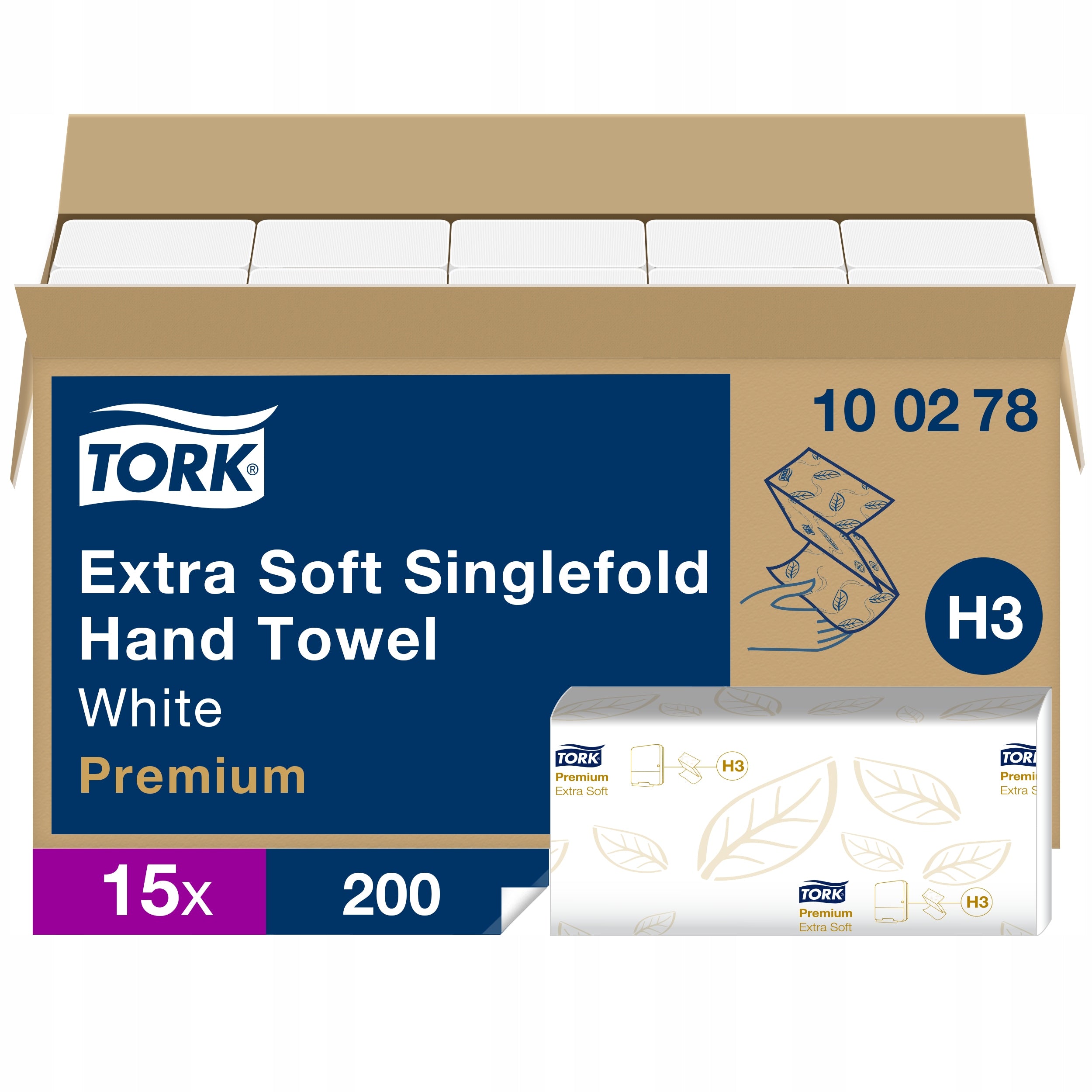 TORK 100278 Towels ZZ extra soft 3000 sheets, foldable, absorbent