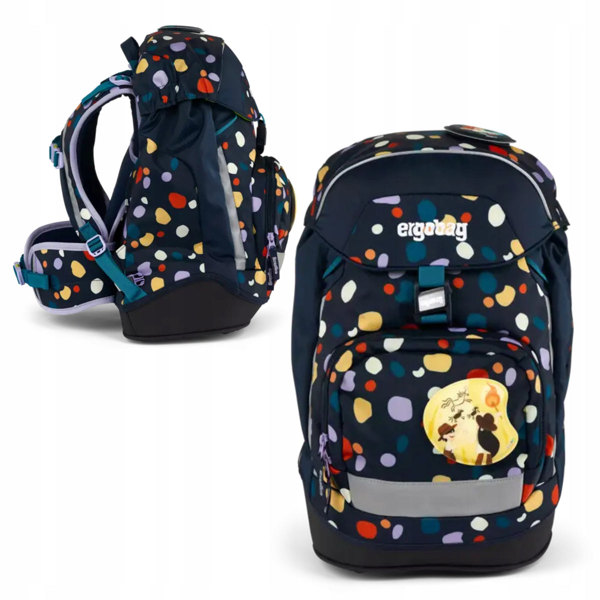 TORNISTER school backpack for girls Mosaic Stone Bear ERGOBAG Manufacturer code 00575-90277-10