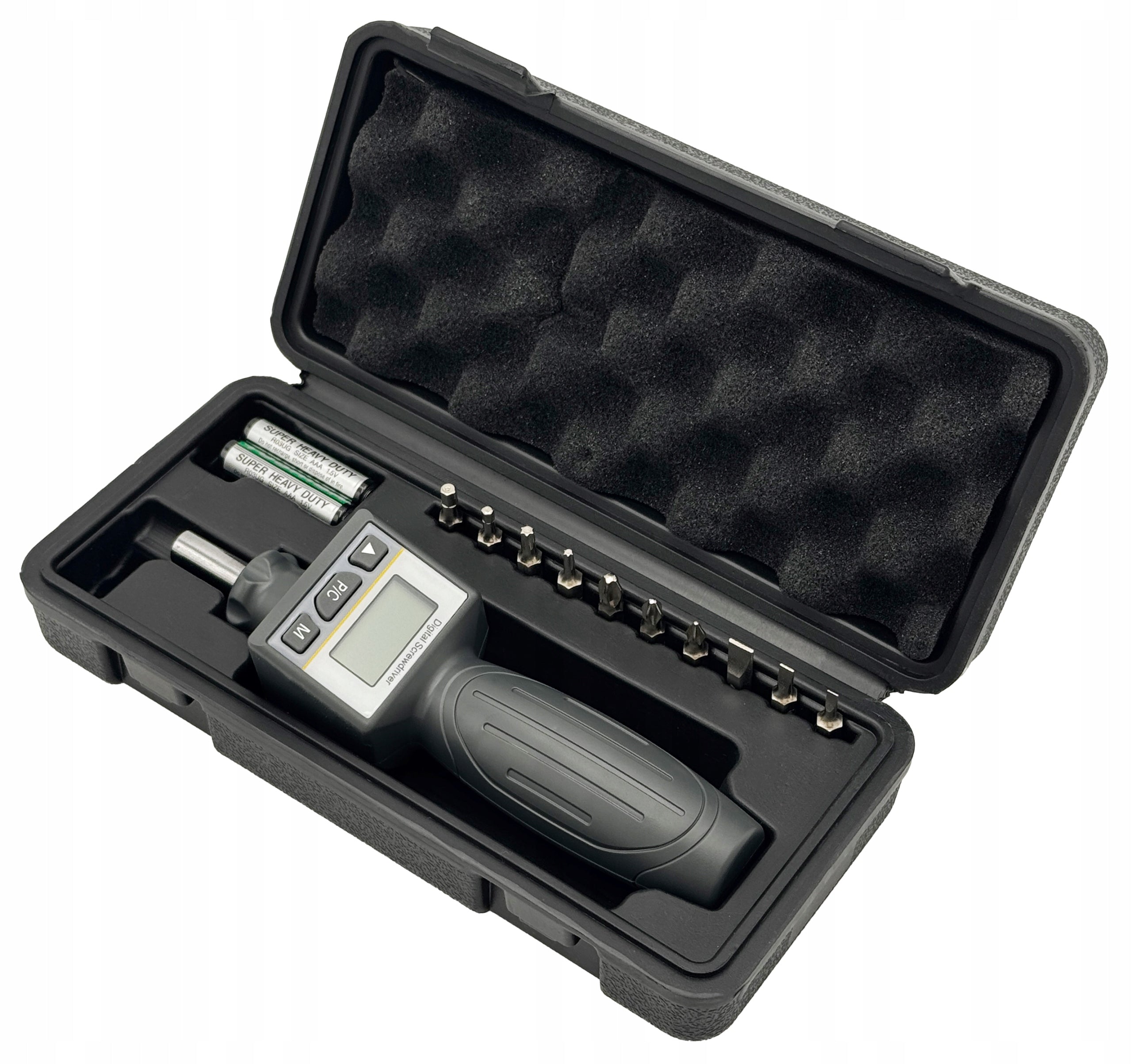 TORQUE SCREWDRIVER 1/4 DIGITAL 0.2 - 2 NM SCREWDRIVER WITH BITS PROTESTER Brand PROTESTER