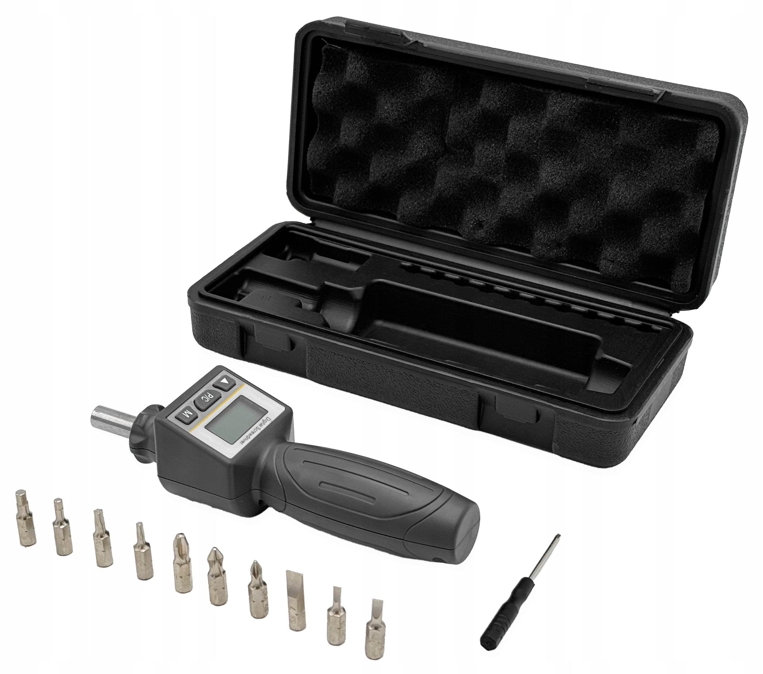 TORQUE SCREWDRIVER 1/4 DIGITAL 0.2 - 2 NM SCREWDRIVER WITH BITS PROTESTER