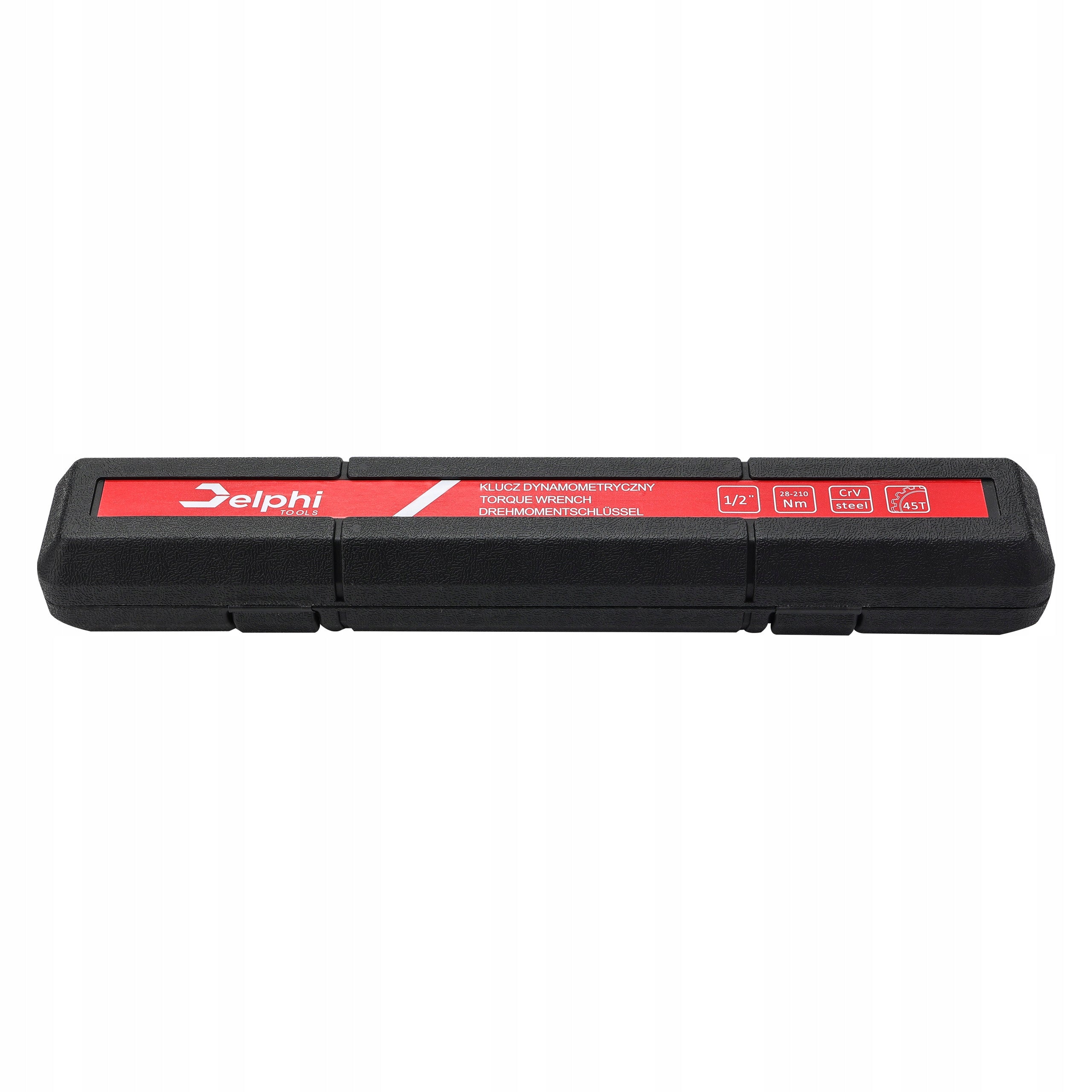 TORQUE WRENCH 1/2 28-210Nm CrMO & CrV + 3 CAPS 17,19,21 mm +- 4% Product weight with unit packaging 2.08 kg