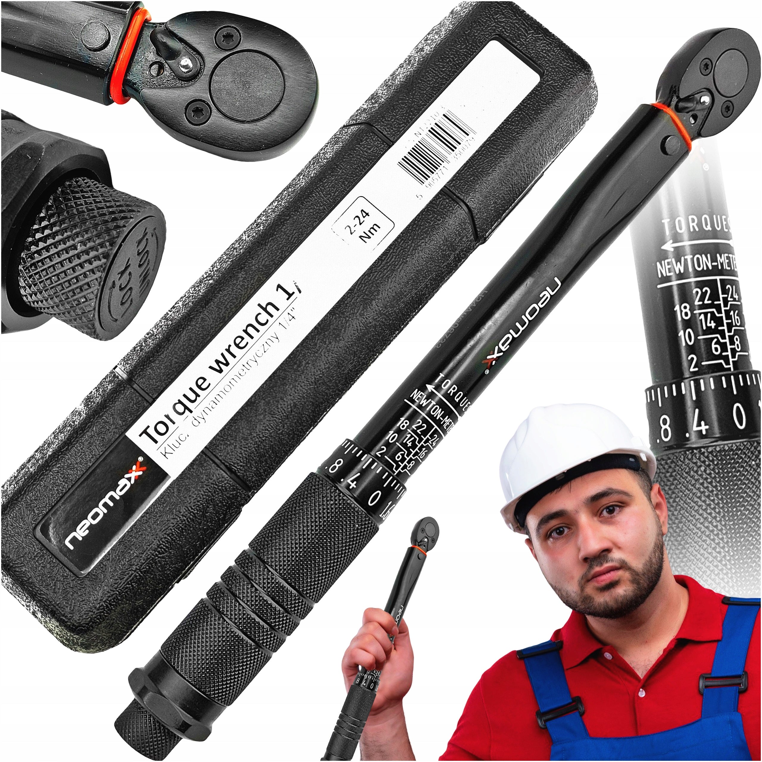 TORQUE WRENCH 1/4 14 FOR BICYCLE CALIBRATION CERTIFICATE 2-24Nm STEEL CR