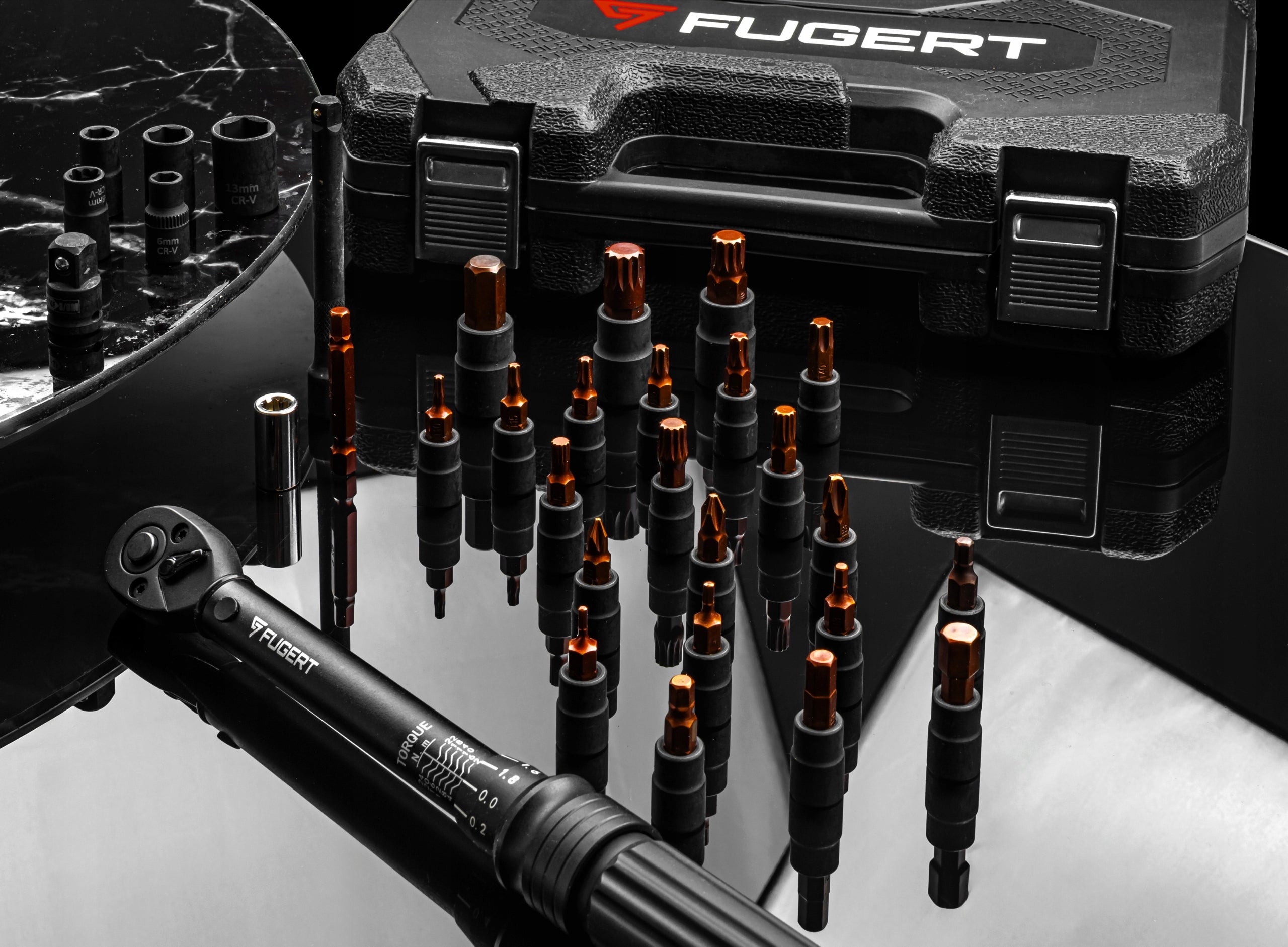 TORQUE WRENCH 1/4" 2-24NM + SOCKET BIT SET Packaging status original