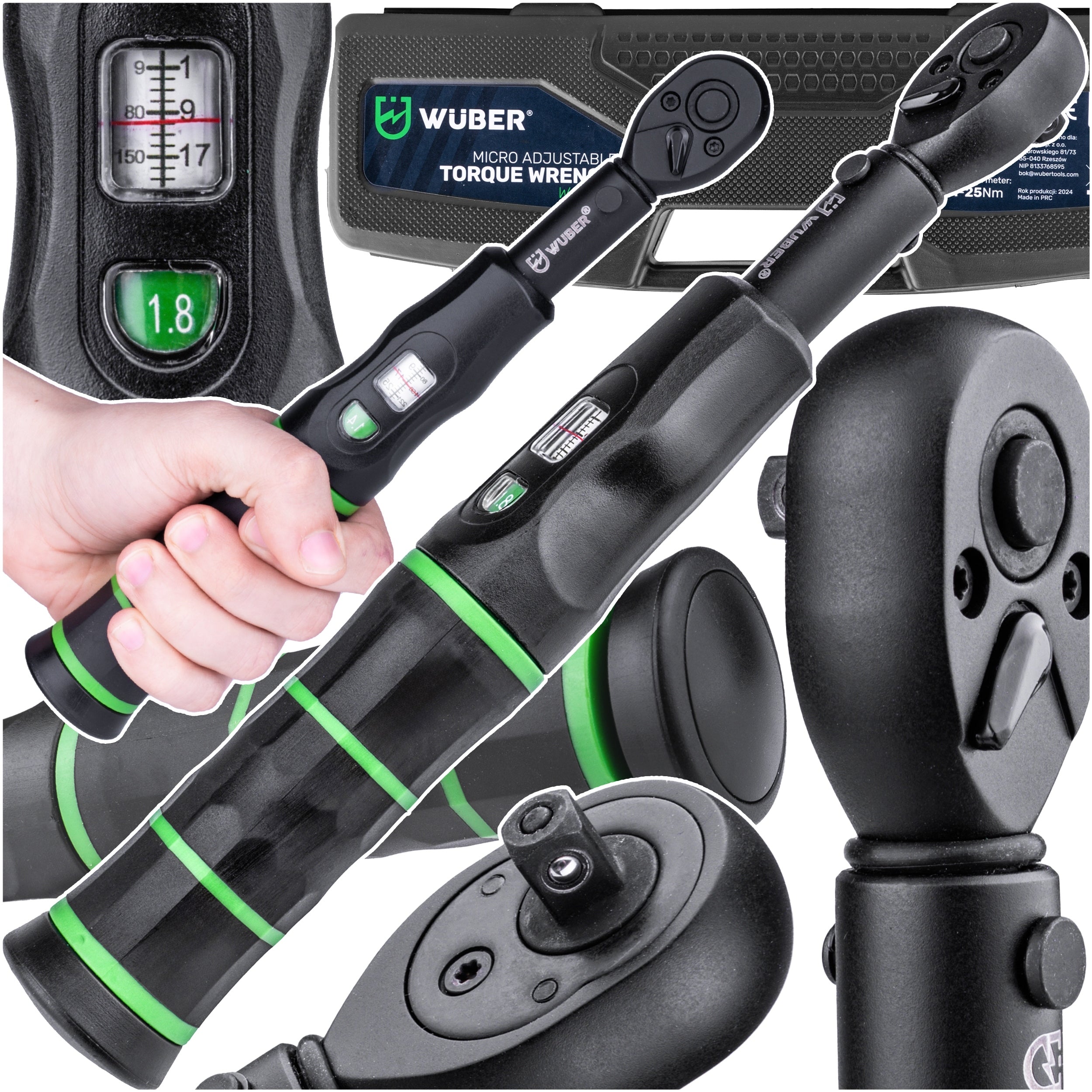 TORQUE WRENCH 1/4" WITH LOCK 1-25NM COMPLIANCE WITH ISO 6789