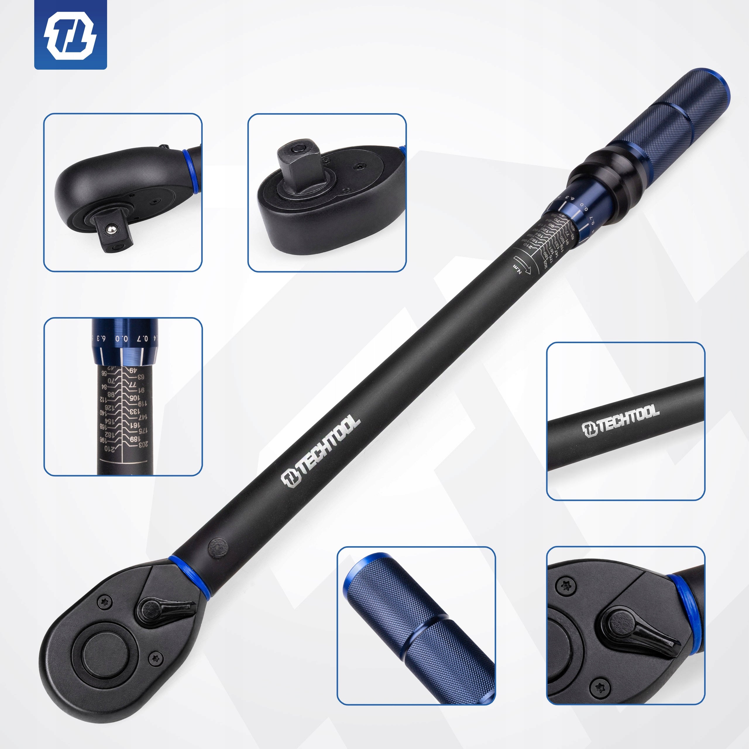 TORQUE WRENCH FOR WHEELS 72T >>TWO-WAY<< 1/2 28-210 Nm CERTIFICATE Packaging status original