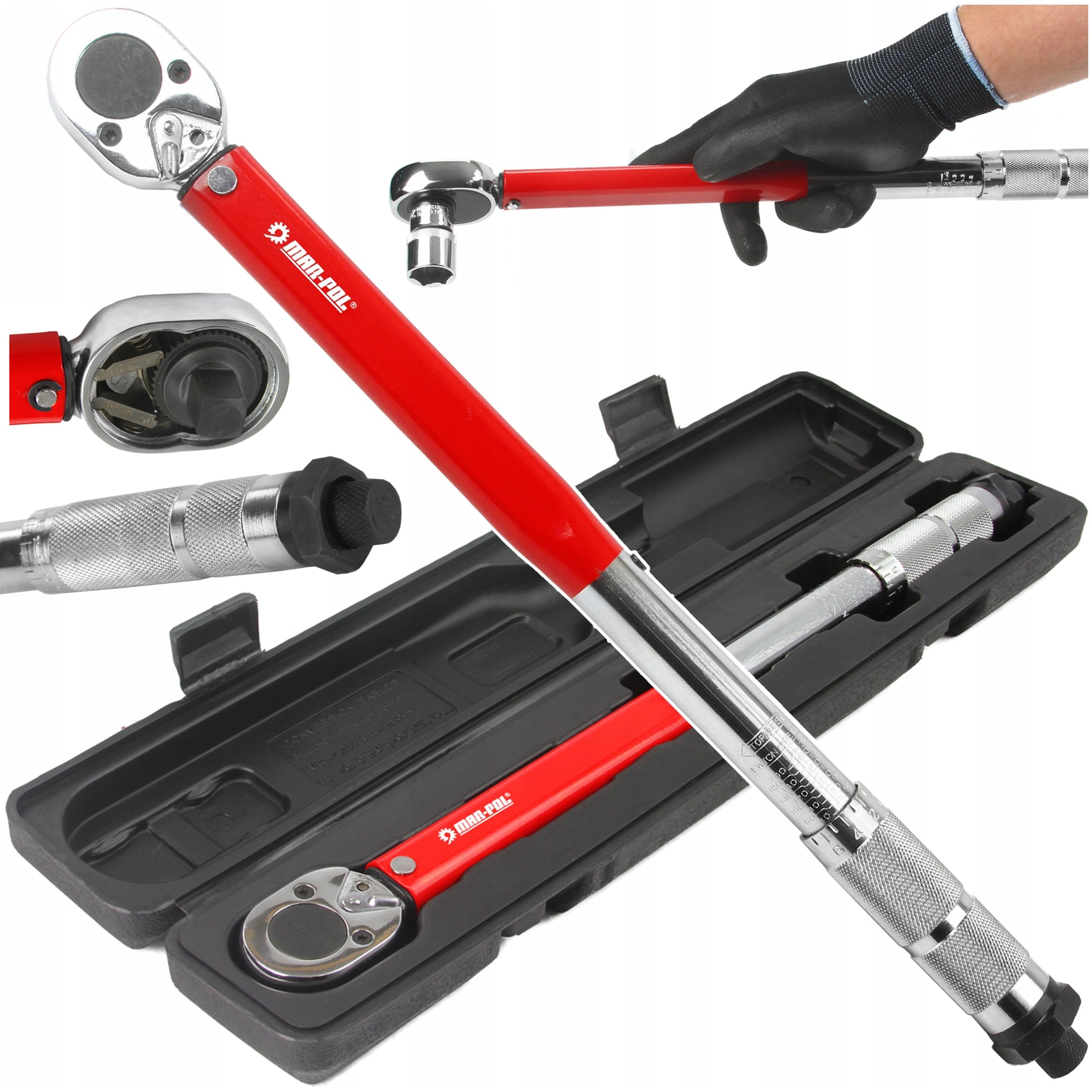 TORQUE WRENCH FOR WHEELS WITH 1/2" LOCK 40-210 Nm CALIBRATION WITH SUITCASE