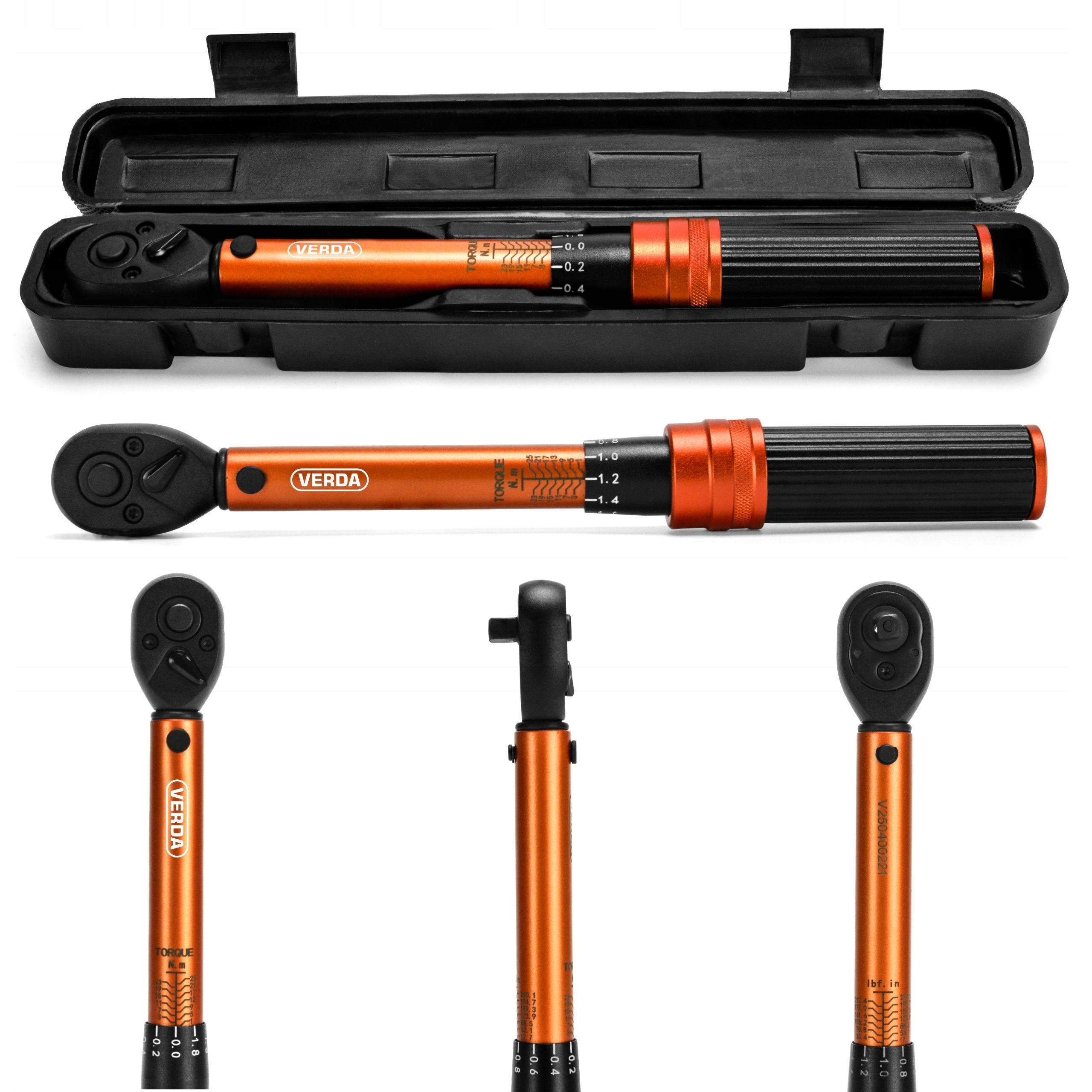 TORQUE WRENCH TORQUE MONITOR WITH CANDLE LOCK 1/4" 1-25Nm SUITCASE Key type torque