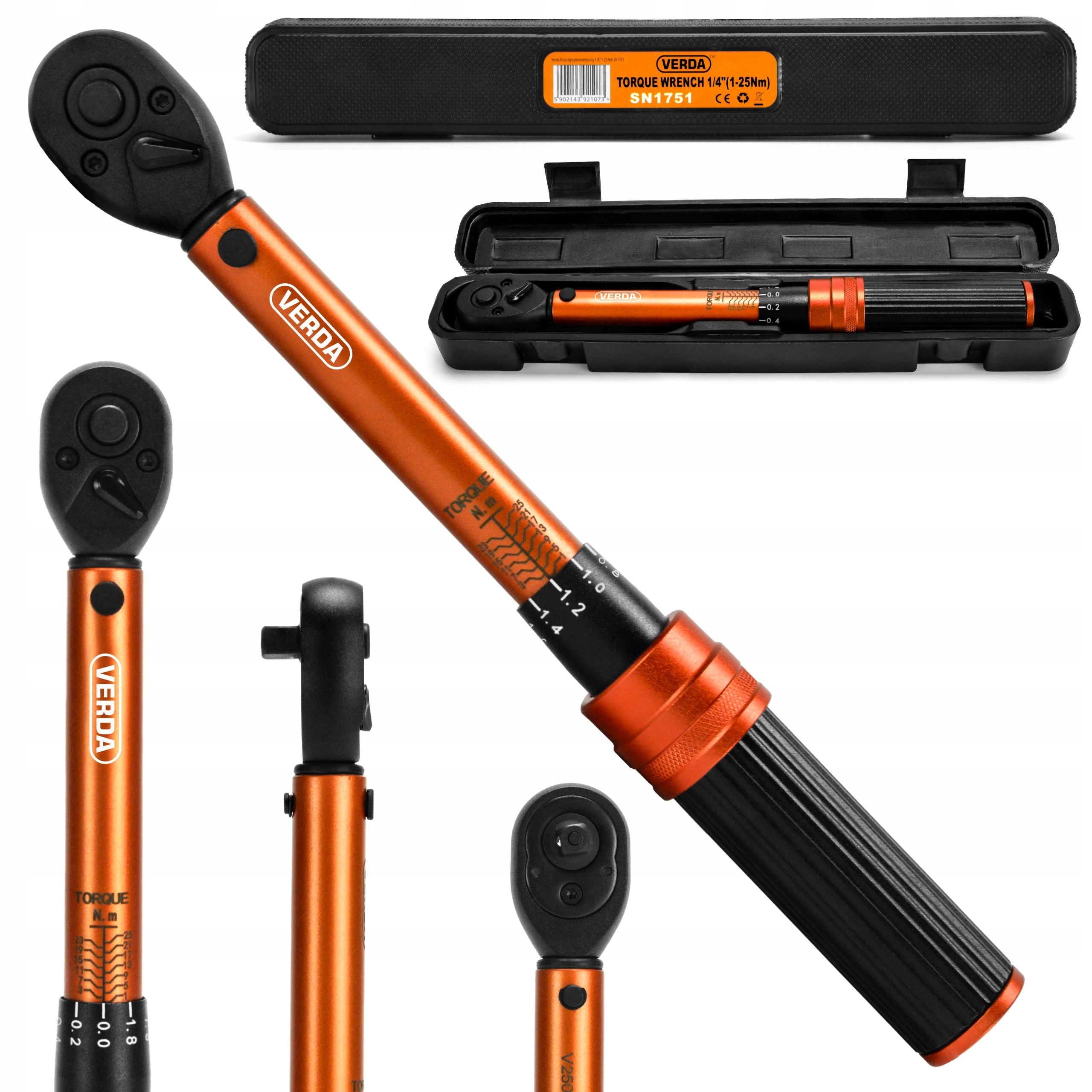 TORQUE WRENCH TORQUE MONITOR WITH CANDLE LOCK 1/4" 1-25Nm SUITCASE