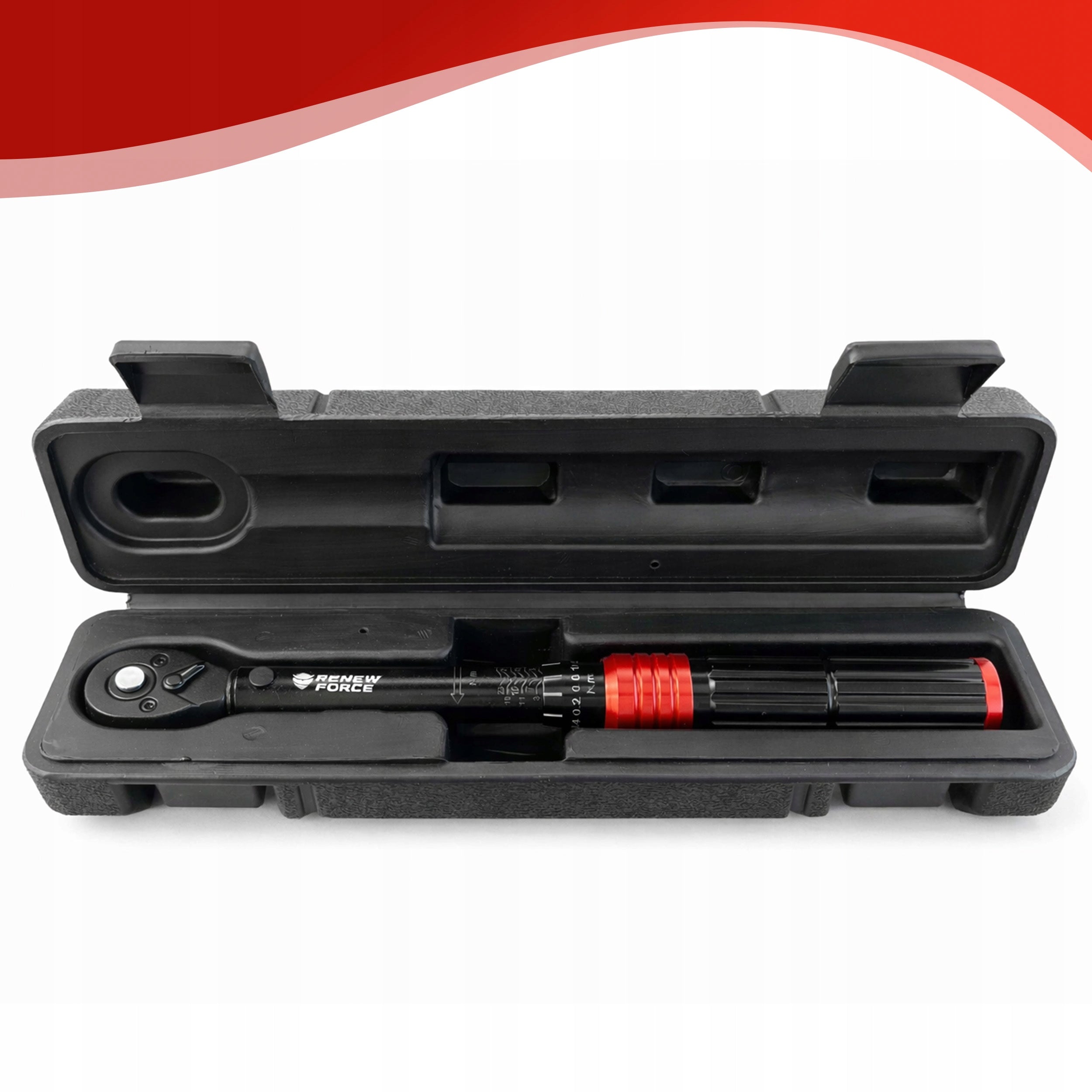 TORQUE WRENCH WITH CANDLE LOCK 1/4 1-25Nm CERTIFICATE SUITCASE CASE Brand Renew Force