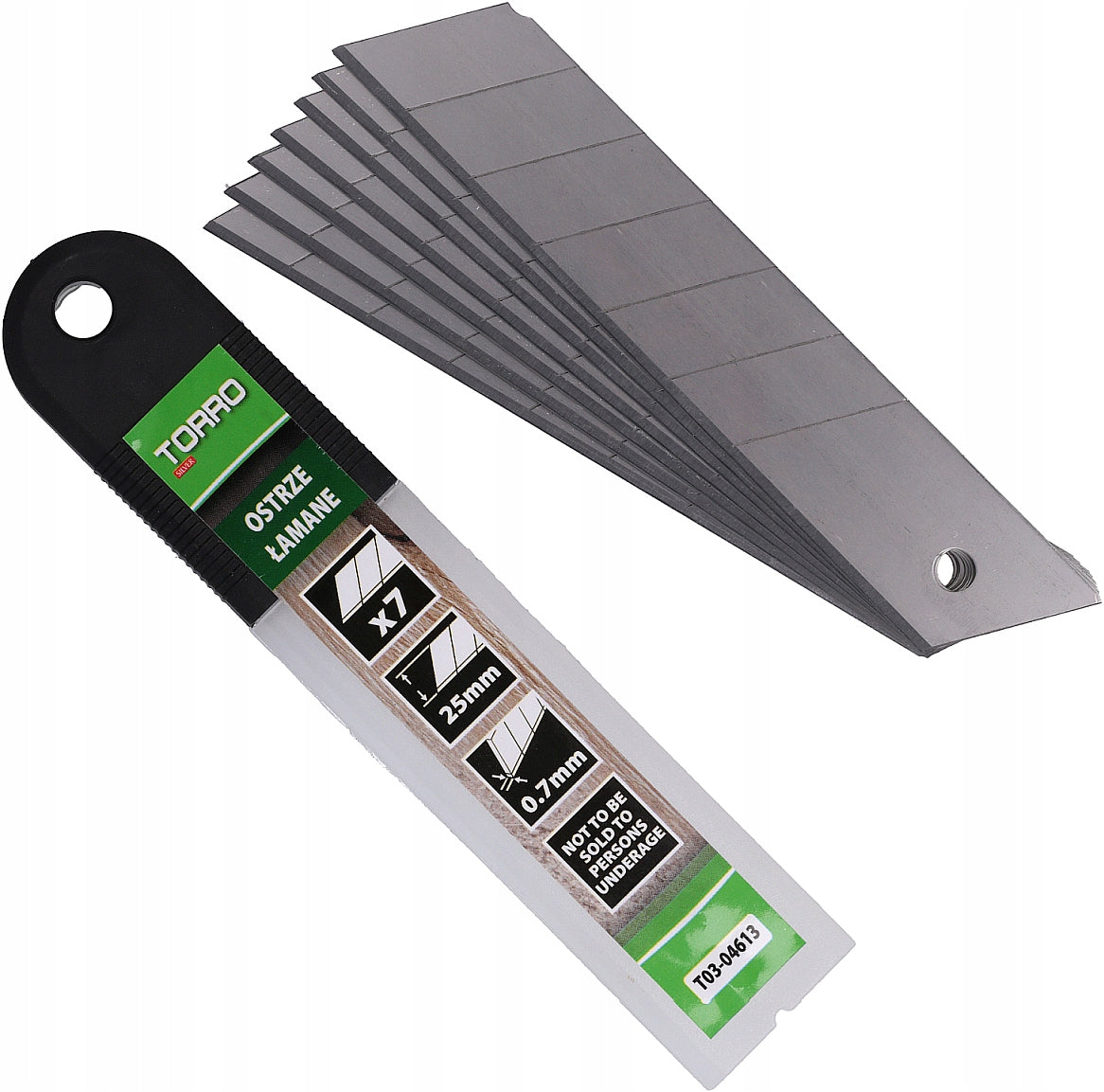 TORRO KNIFE BROKEN BLADE 25mm INTERCHANGEABLE KNIFE CARTRIDGE SPARE TAPE KNIFE ., Number of items in the set 1