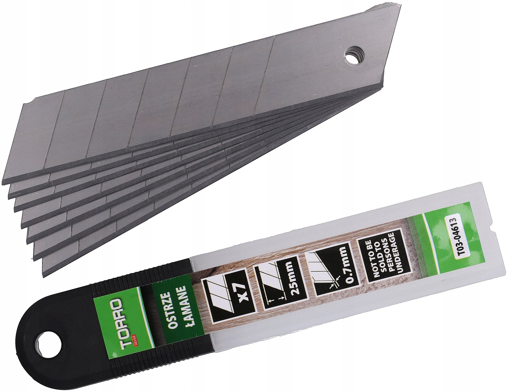TORRO KNIFE BROKEN BLADE 25mm INTERCHANGEABLE KNIFE CARTRIDGE SPARE TAPE KNIFE .,